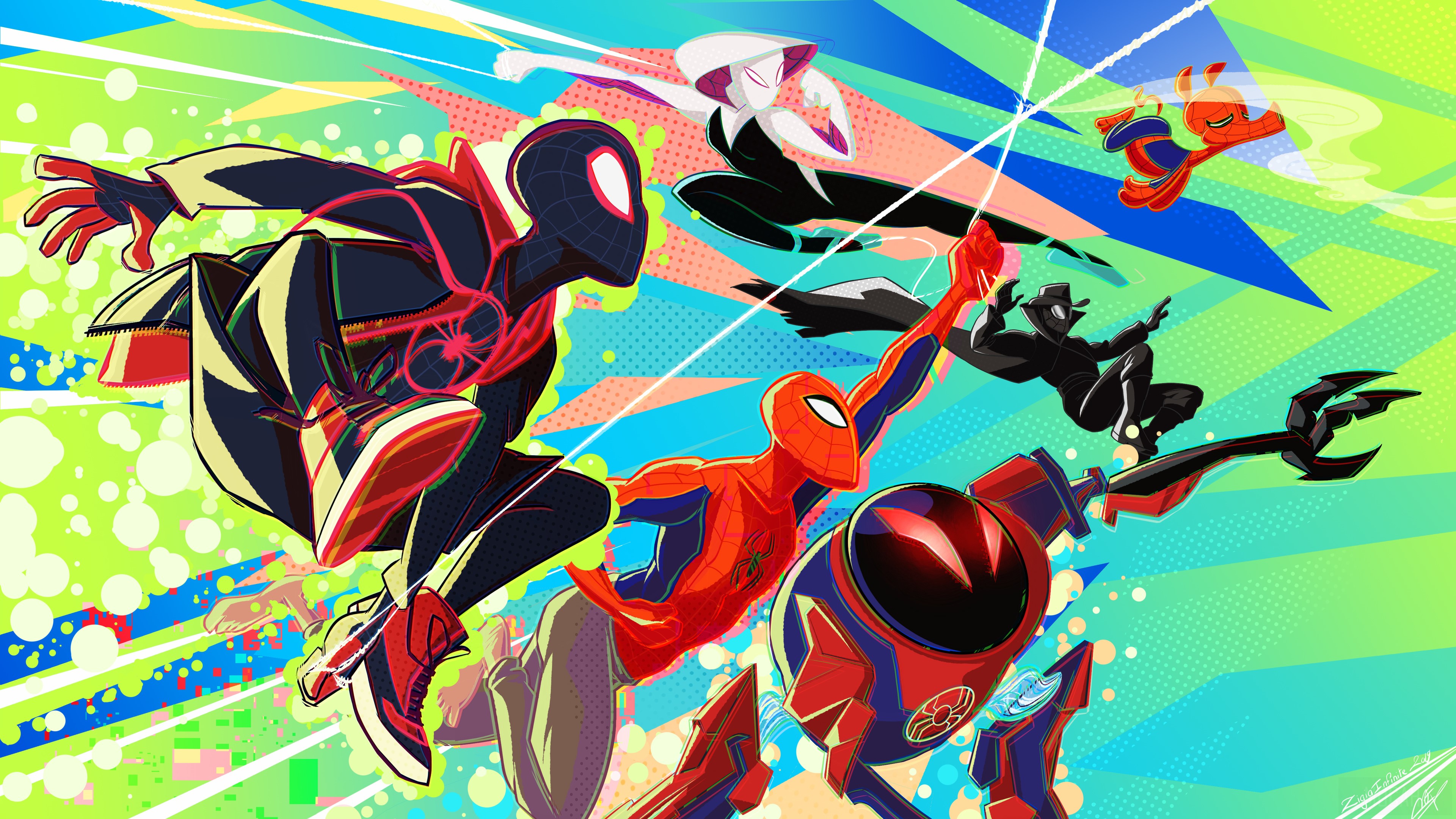 Spider-Verse Heroes 4K HD Wallpaper