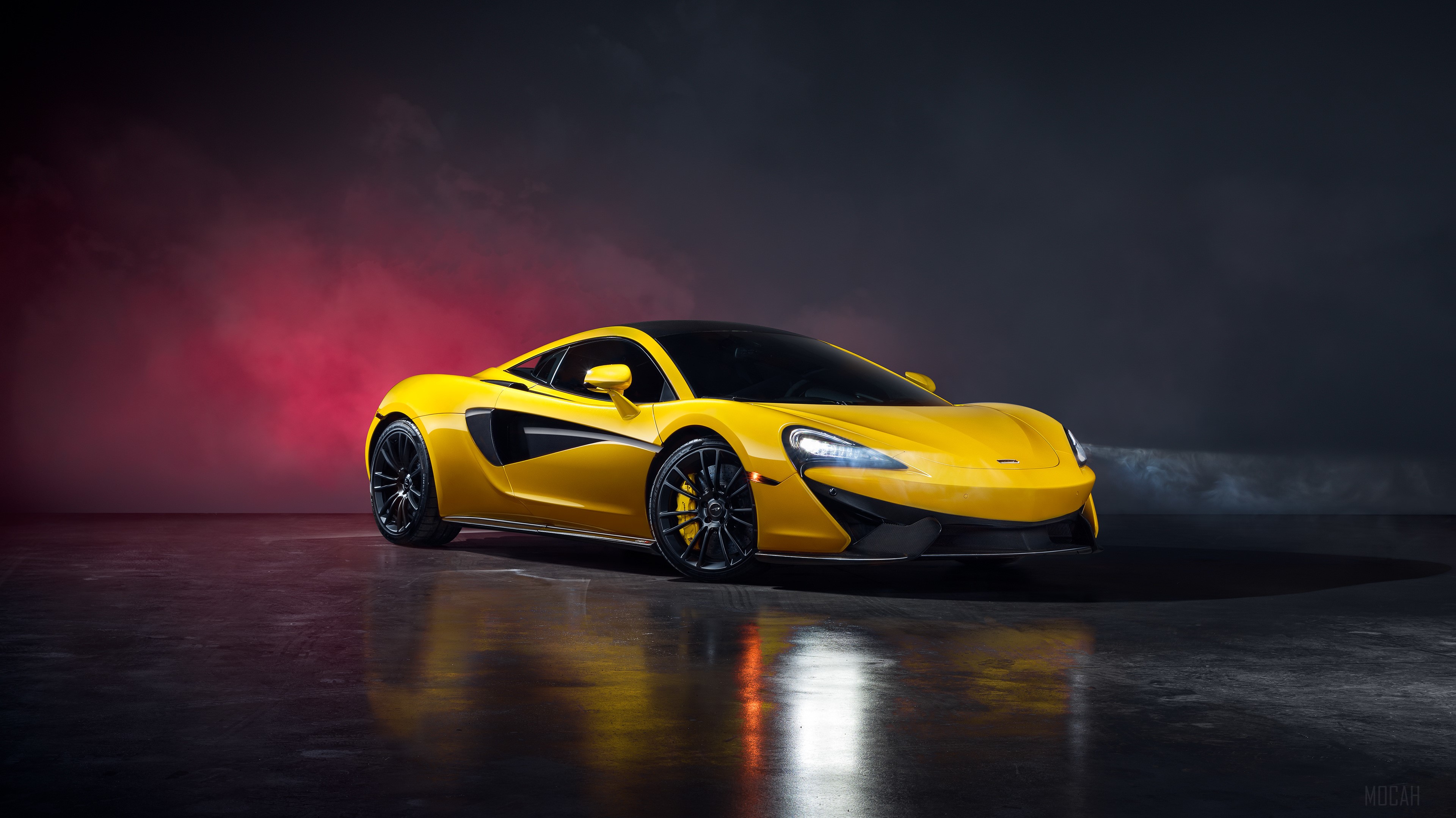 Yellow McLaren 570S 2019 4K HD Wallpaper