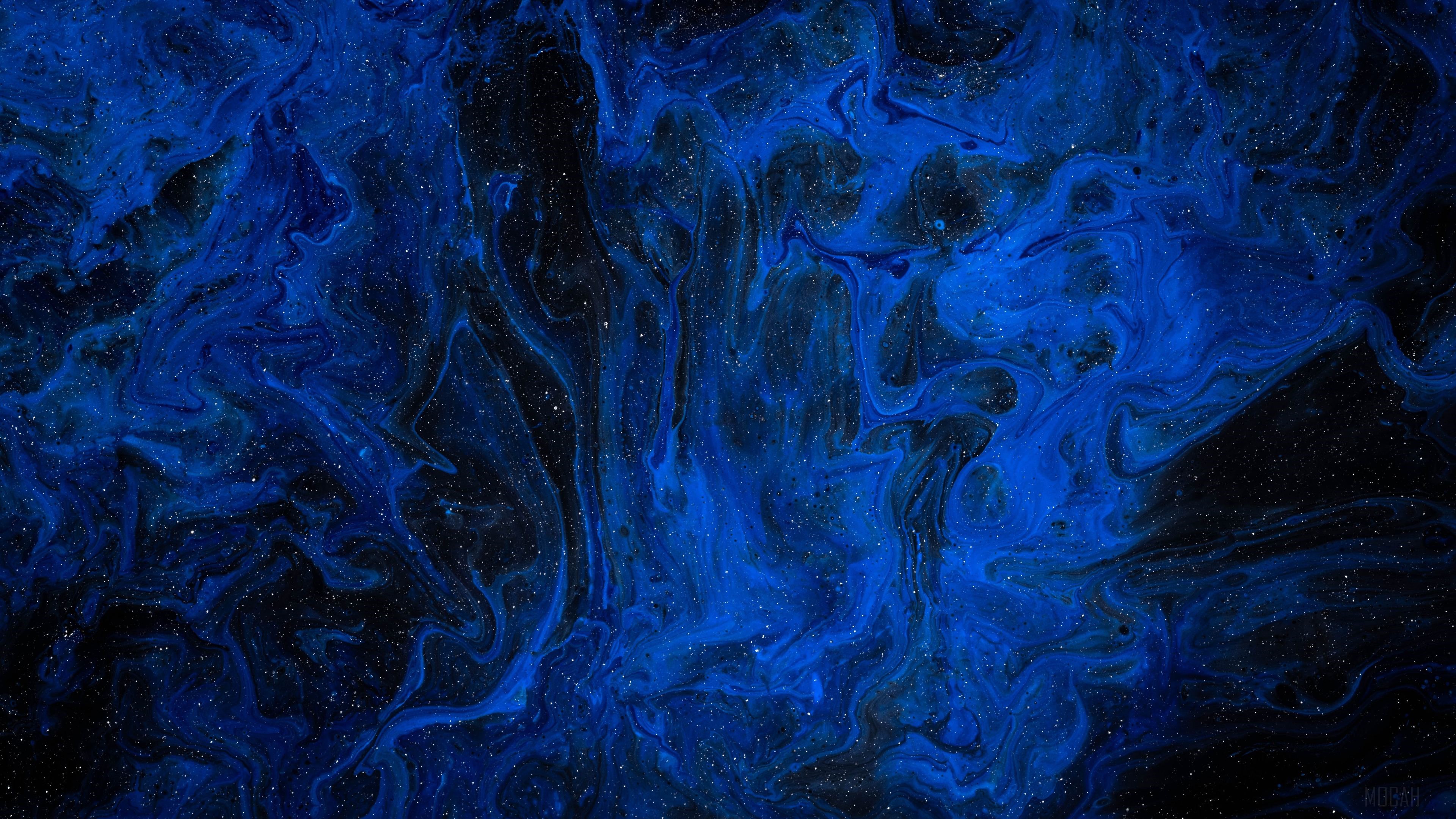 Abstract Blue and Black Acrylic Space 4K HD Wallpaper