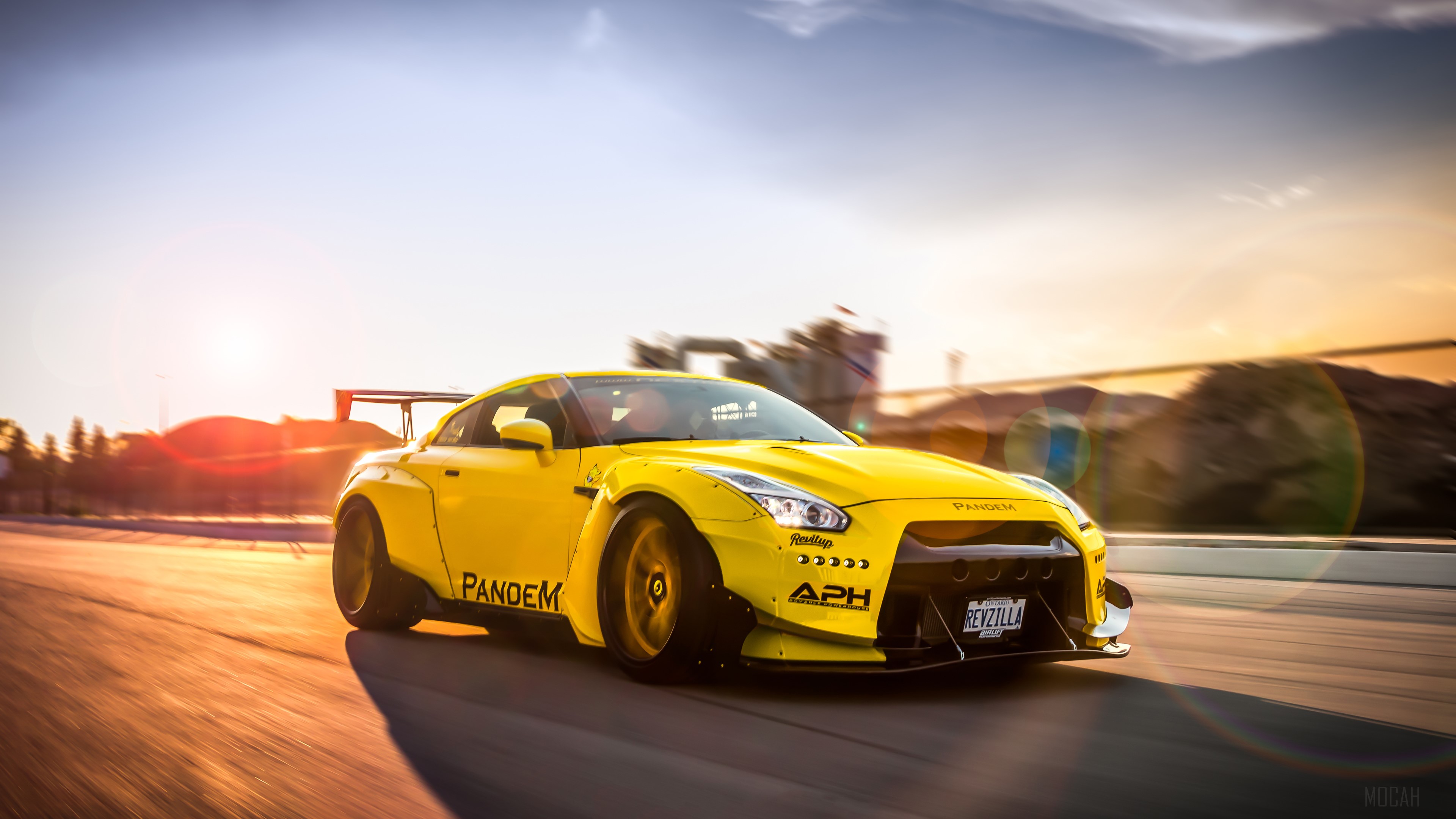 Yellow Nissan GTR 4K HD Wallpaper
