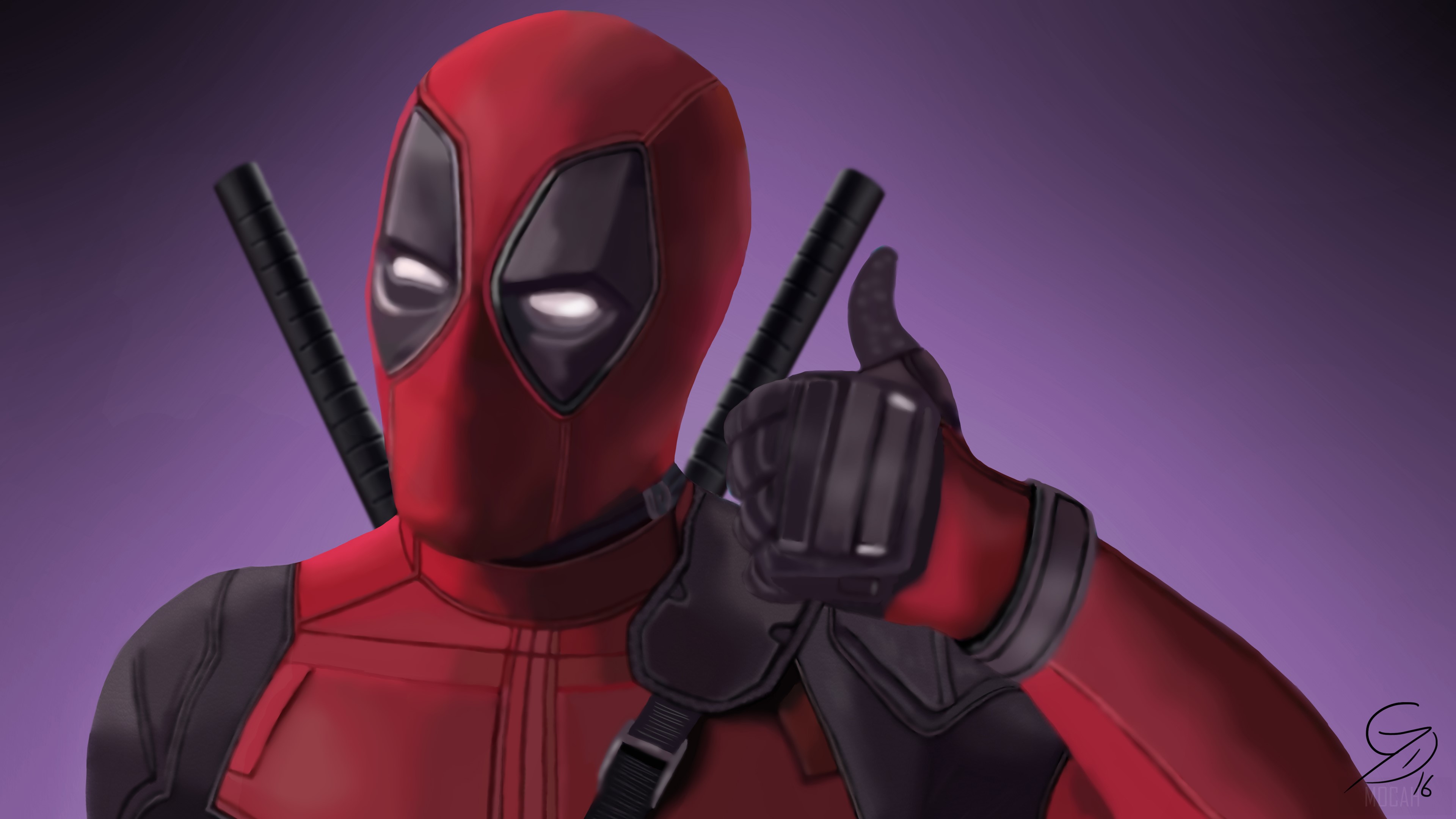 Deadpool giving a thumbs up HD Wallpaper
