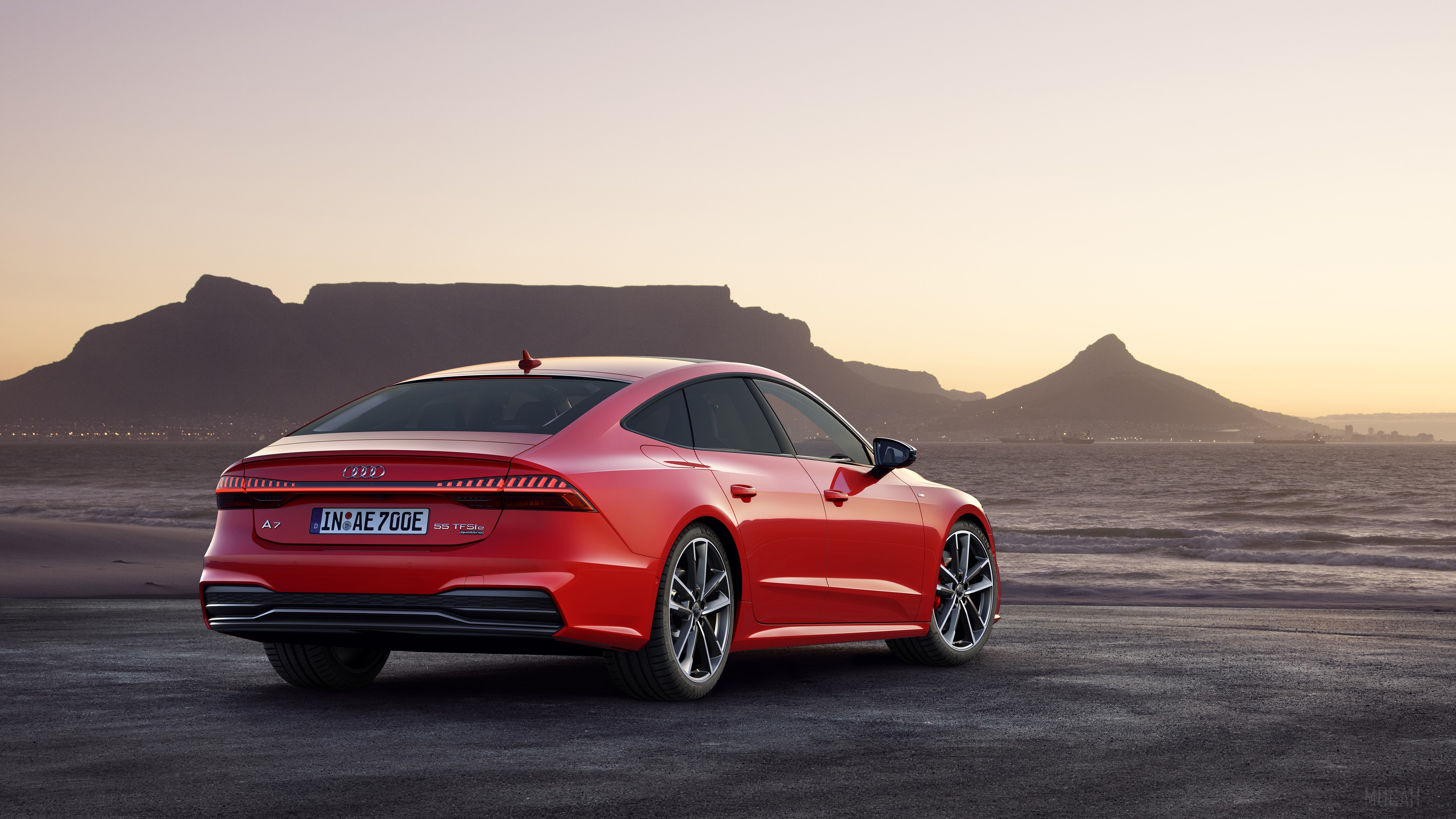 Red Audi A7 Sportback 4K HD Wallpaper