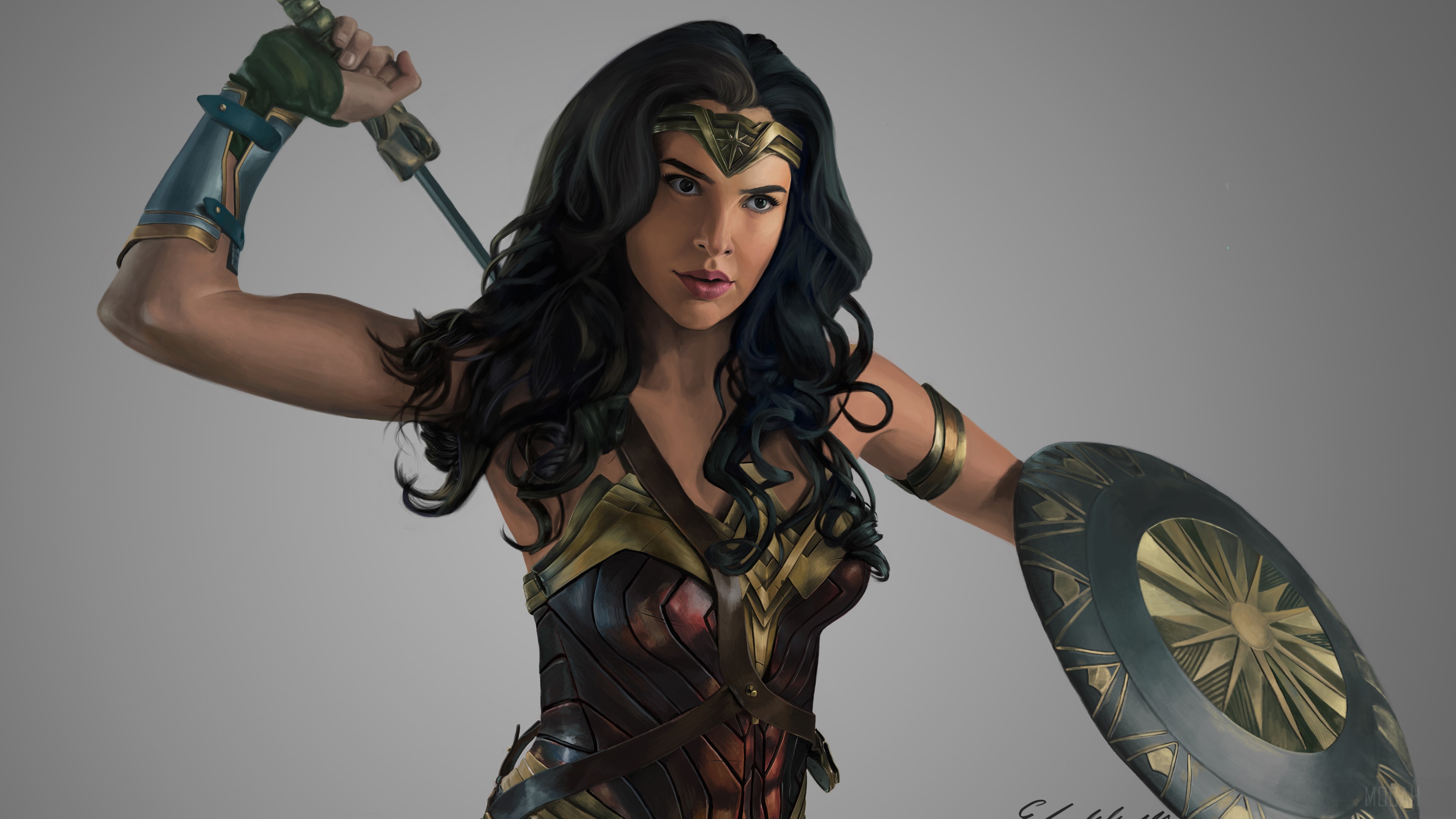 Wonder Woman Paint Art HD Wallpaper