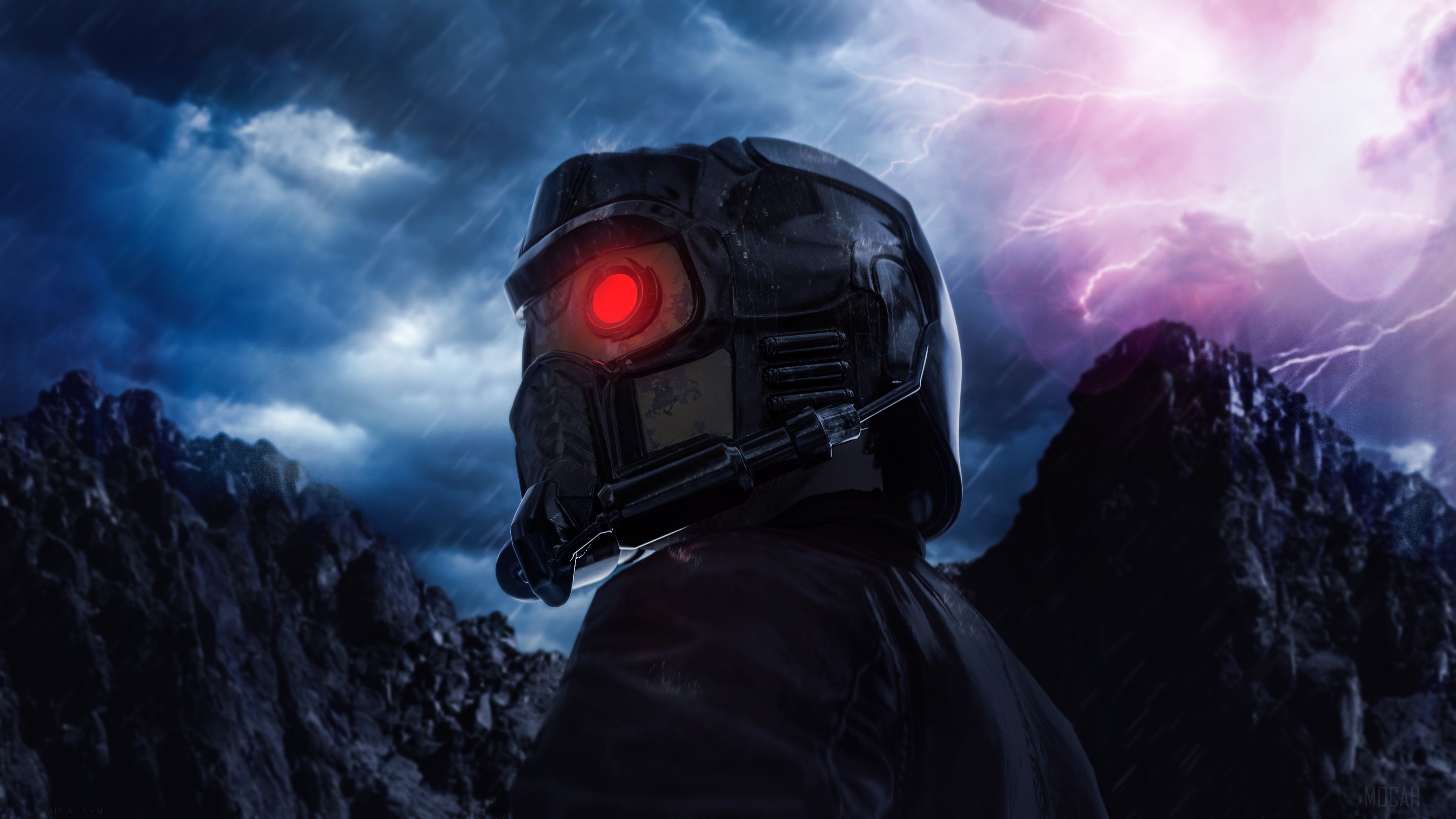 Star Lord from Guardians of the Galaxy in a storm HD Wallpaper