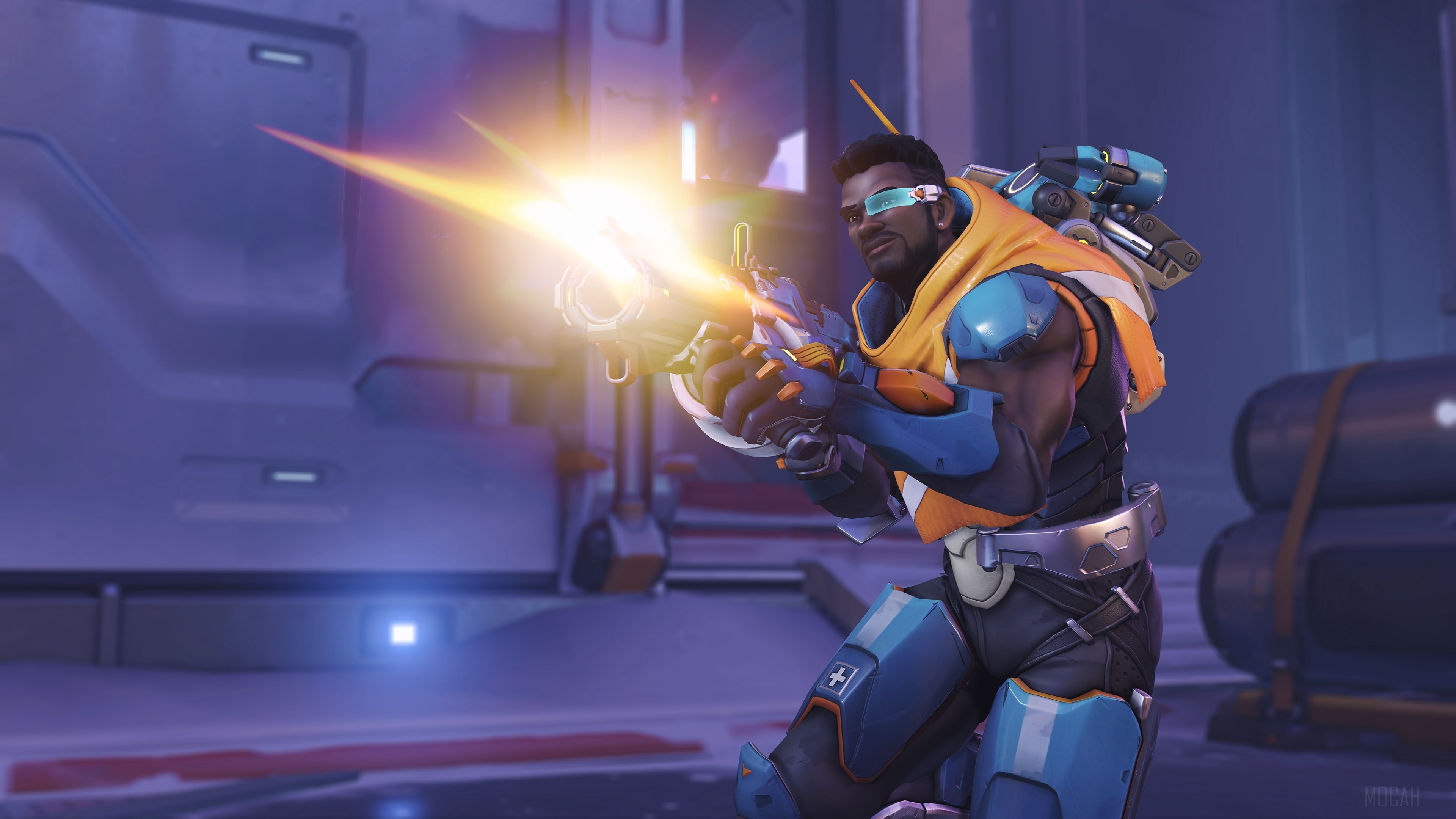 Baptiste from Overwatch firing weapon 4K HD Wallpaper