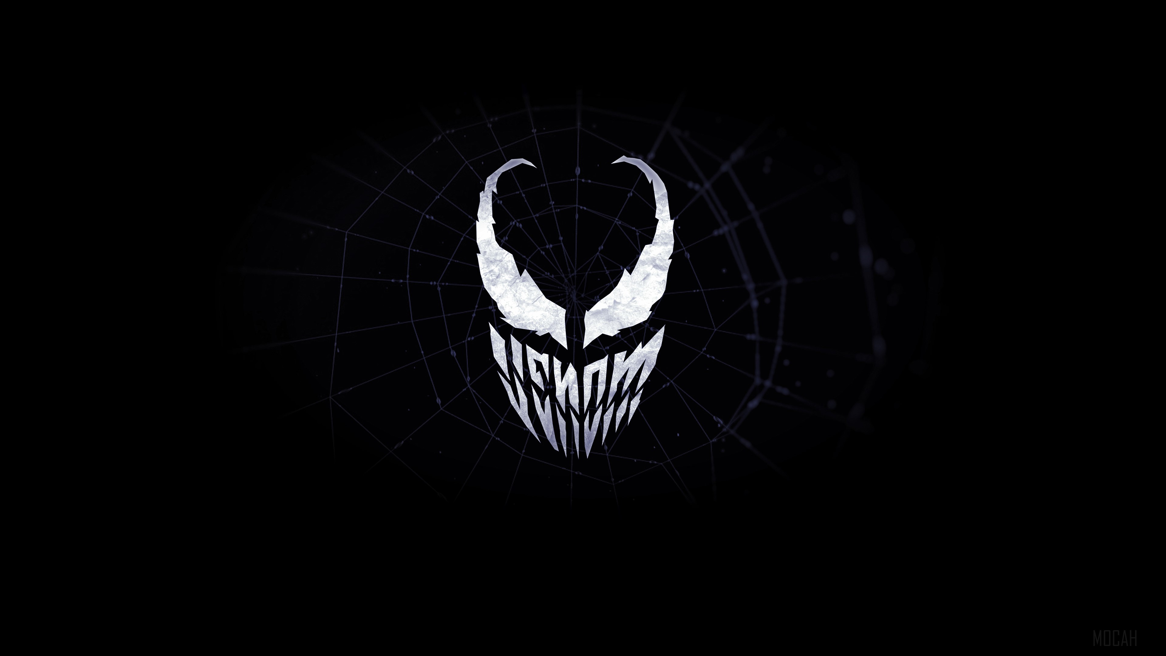 Venom Minimalist Logo HD Wallpaper