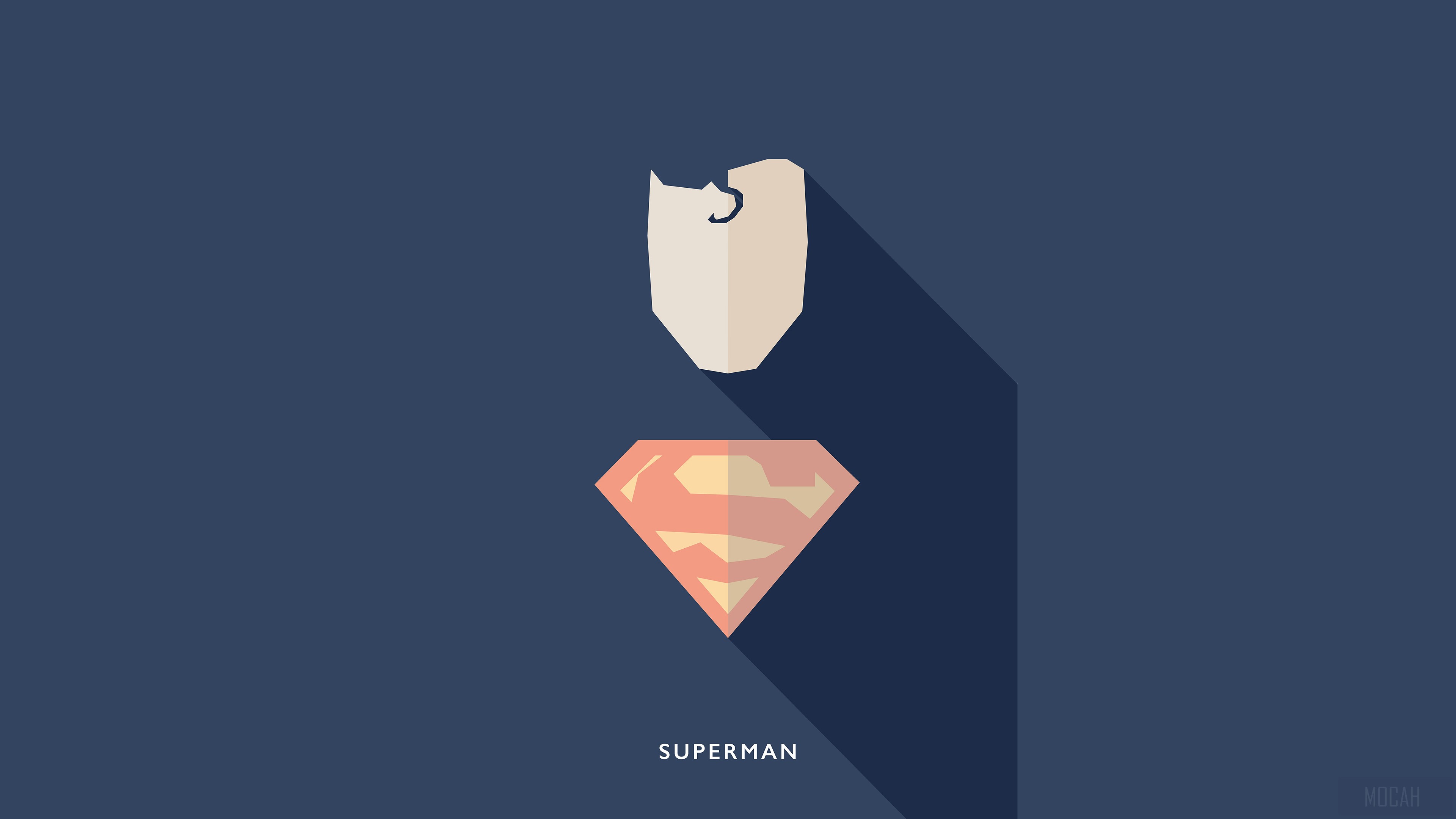 Superman Minimalist Logo 4K HD Wallpaper