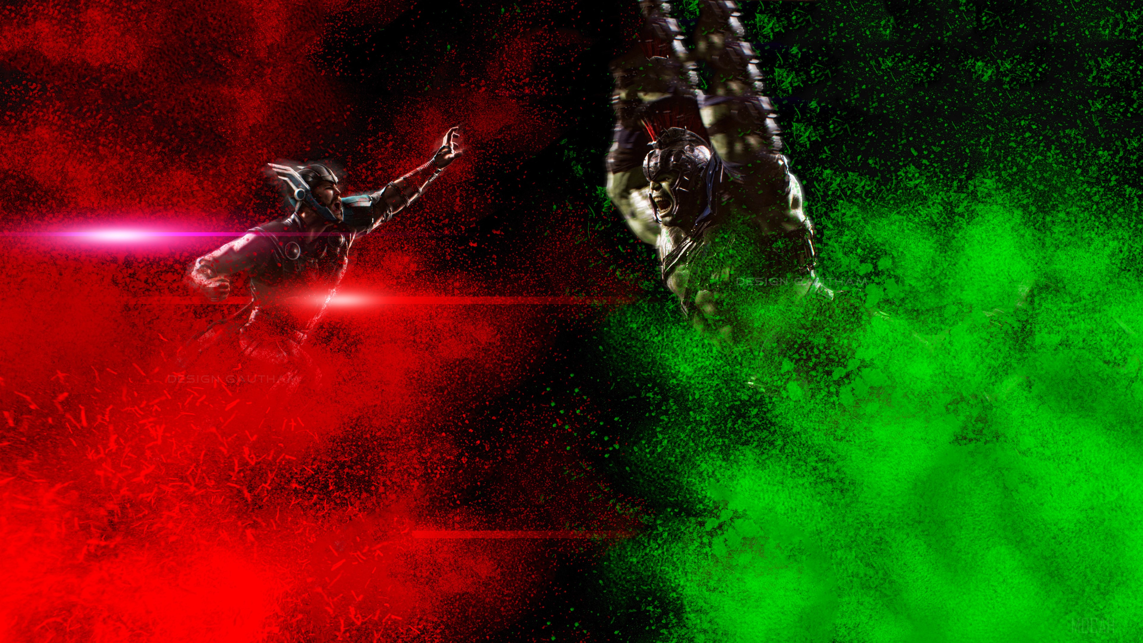 Thor and Hulk from Thor Ragnarok 4K HD Wallpaper