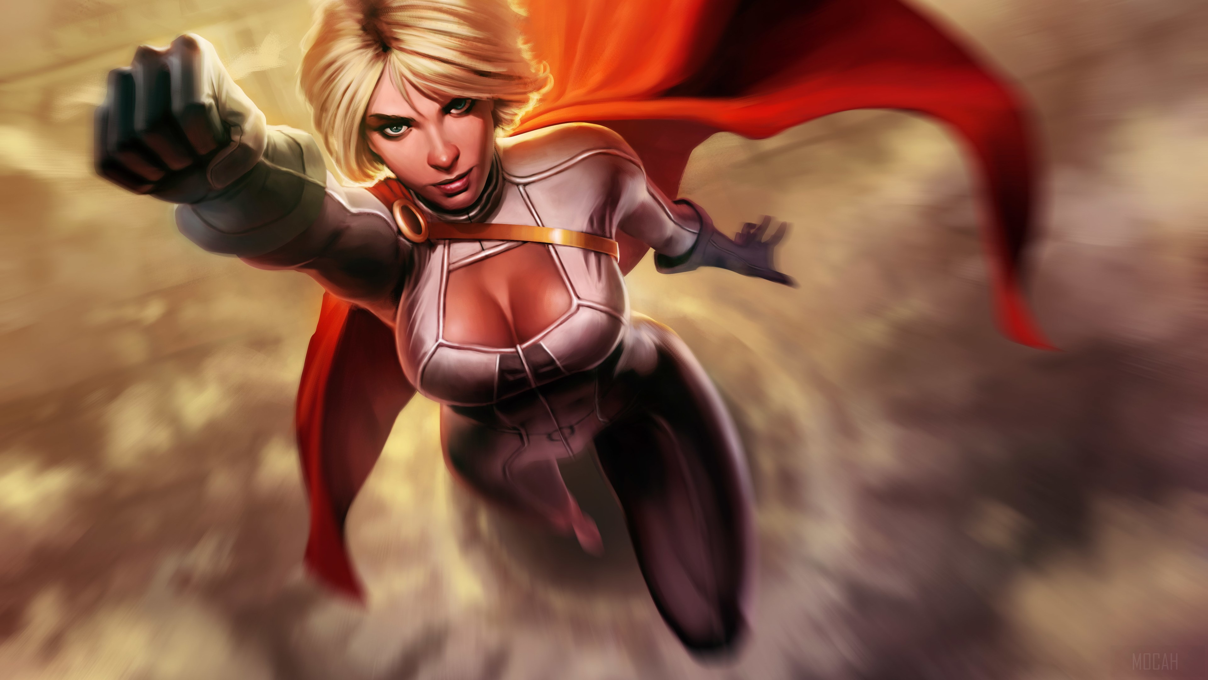 Power Girl Art HD Wallpaper