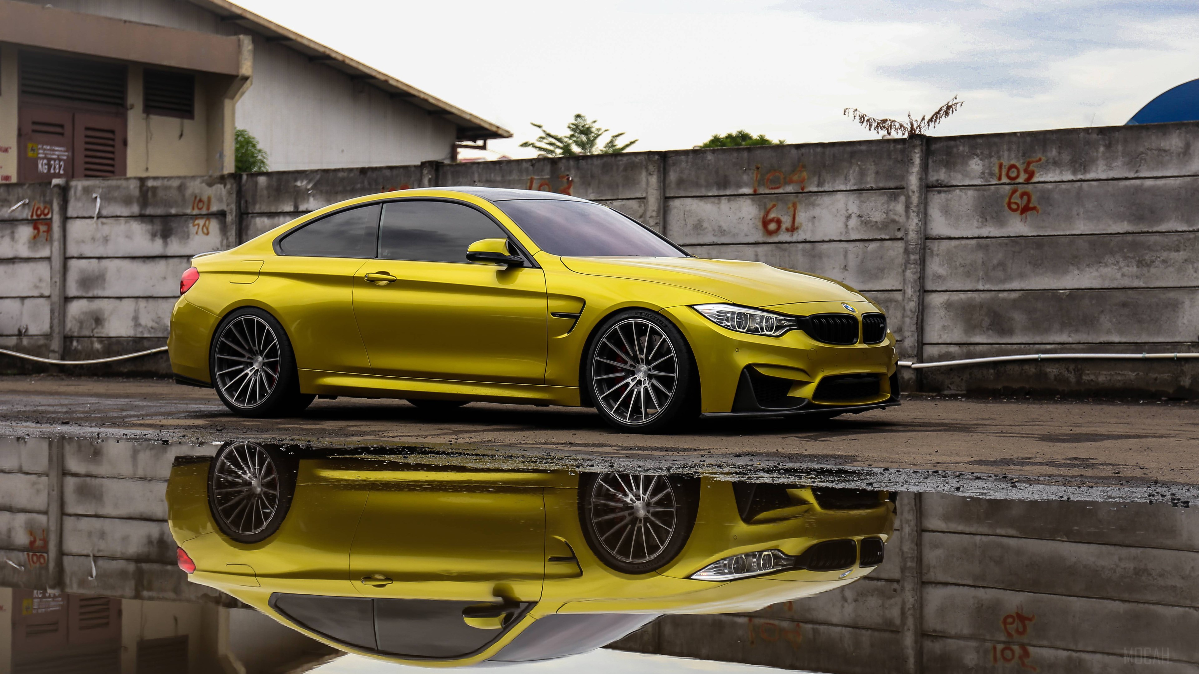 Yellow BMW M5 M Performance 4K HD Wallpaper