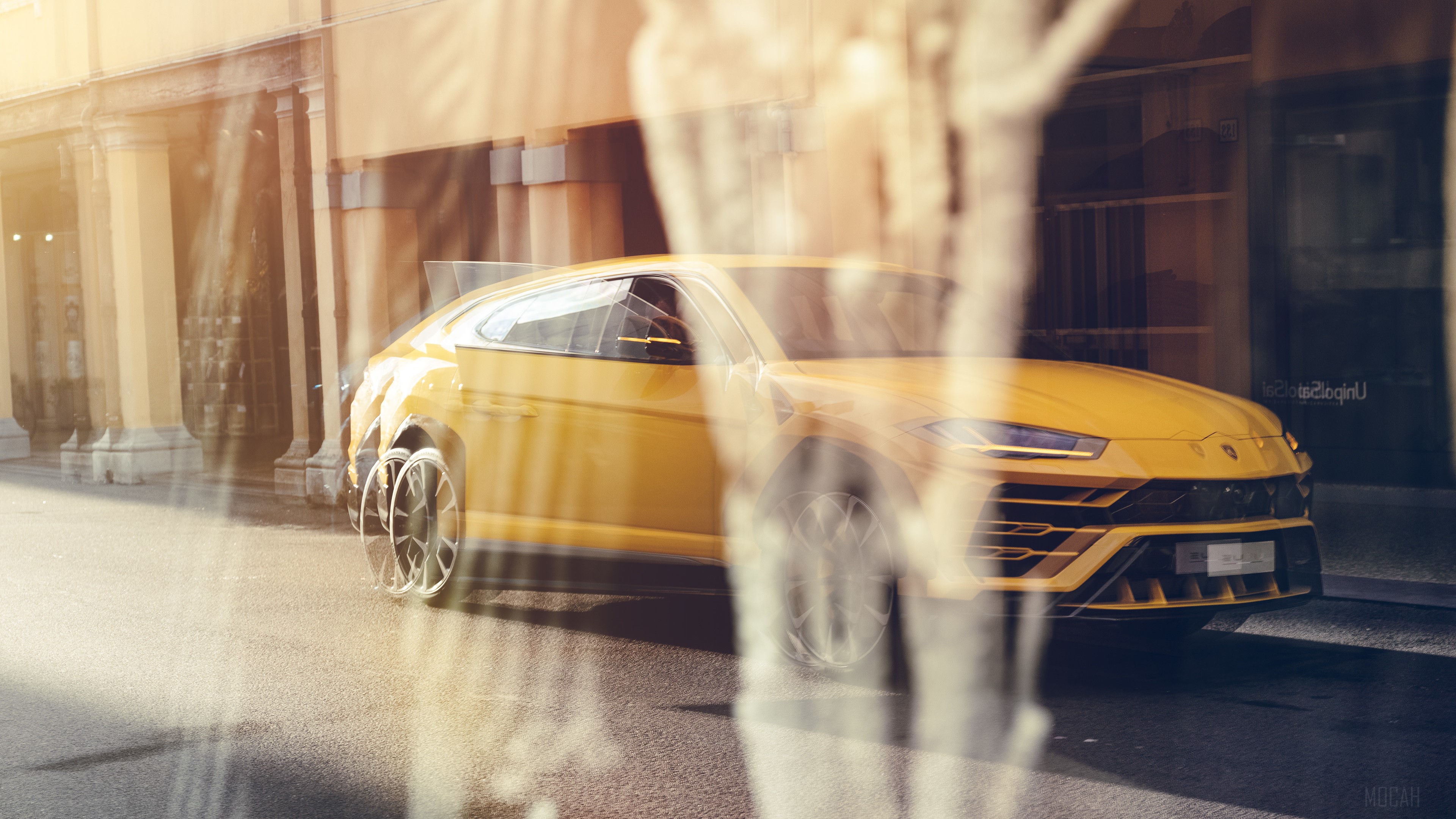 Yellow Lamborghini Urus 2019 HD Wallpaper