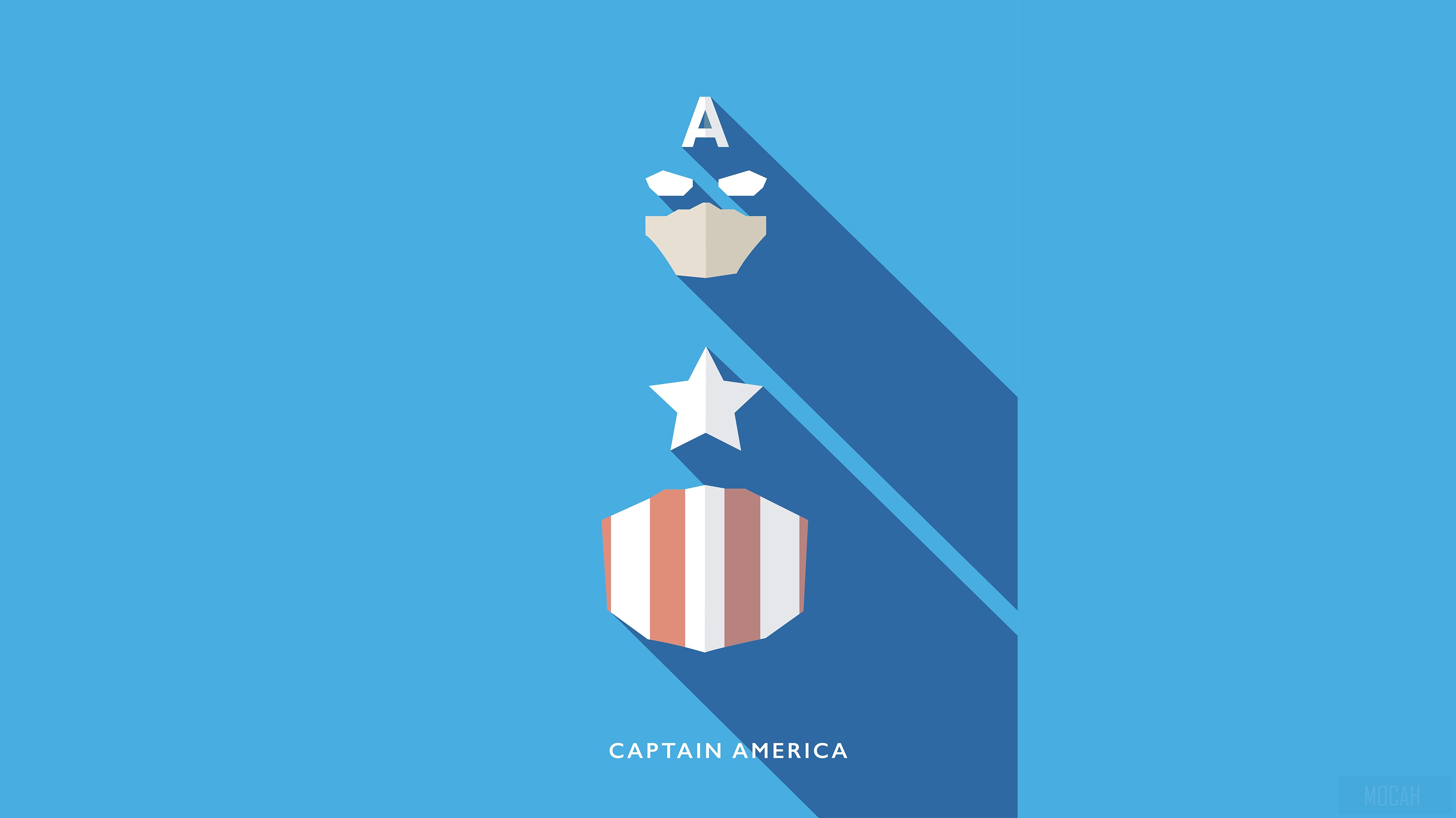 Captain America Minimalist HD Wallpaper