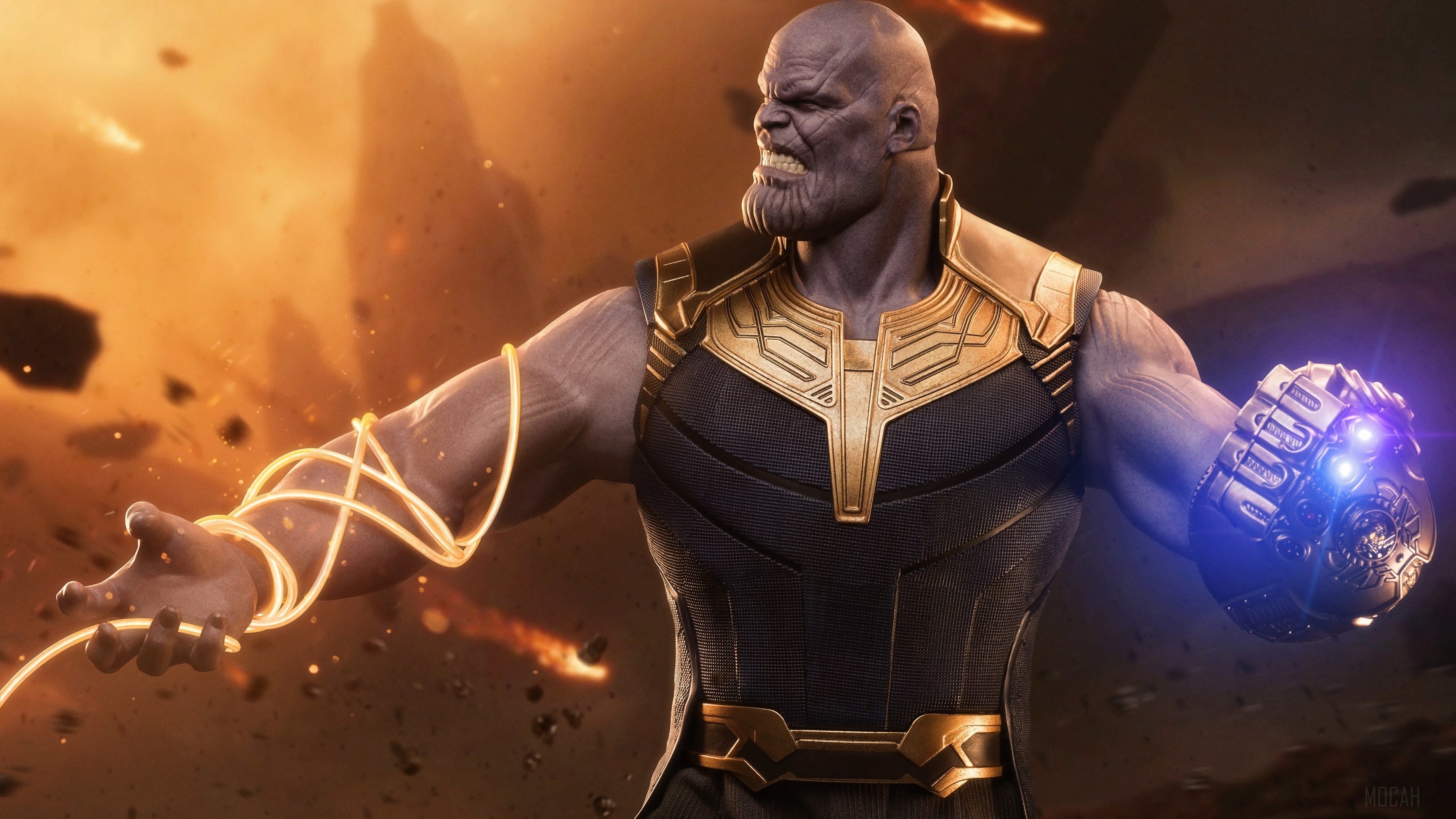 Thanos with the Infinity Gauntlet 4K HD Wallpaper