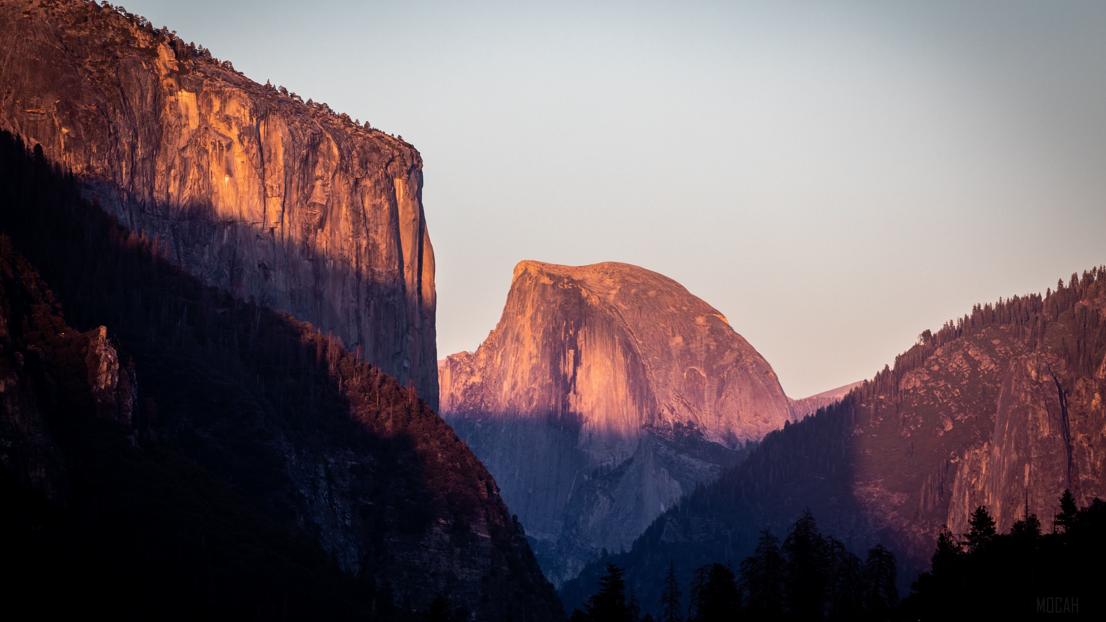 El Capitan and Half Dome in Yosemite National Park HD Wallpaper