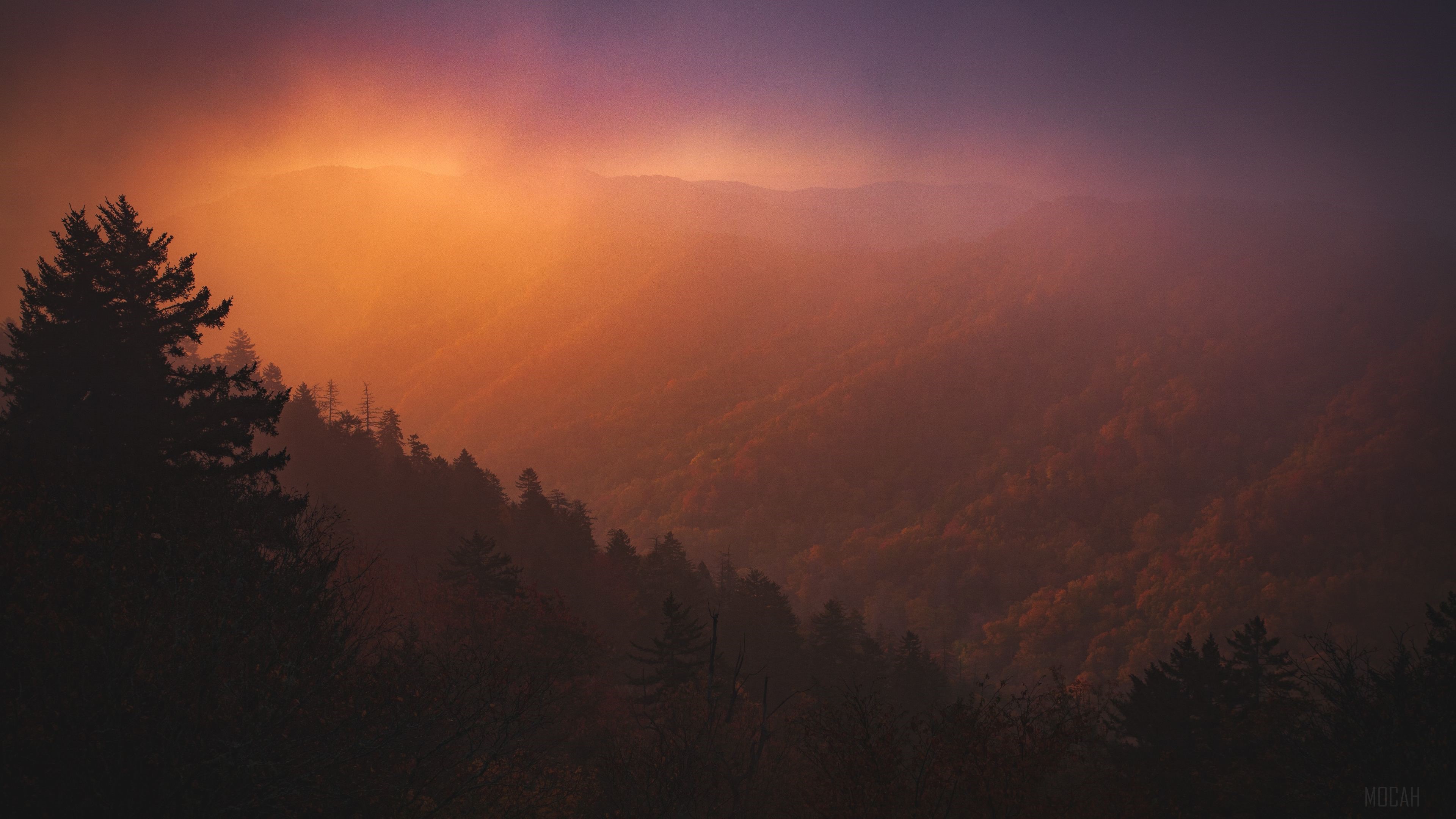 Smoky Mountains at Dawn 4K HD Wallpaper