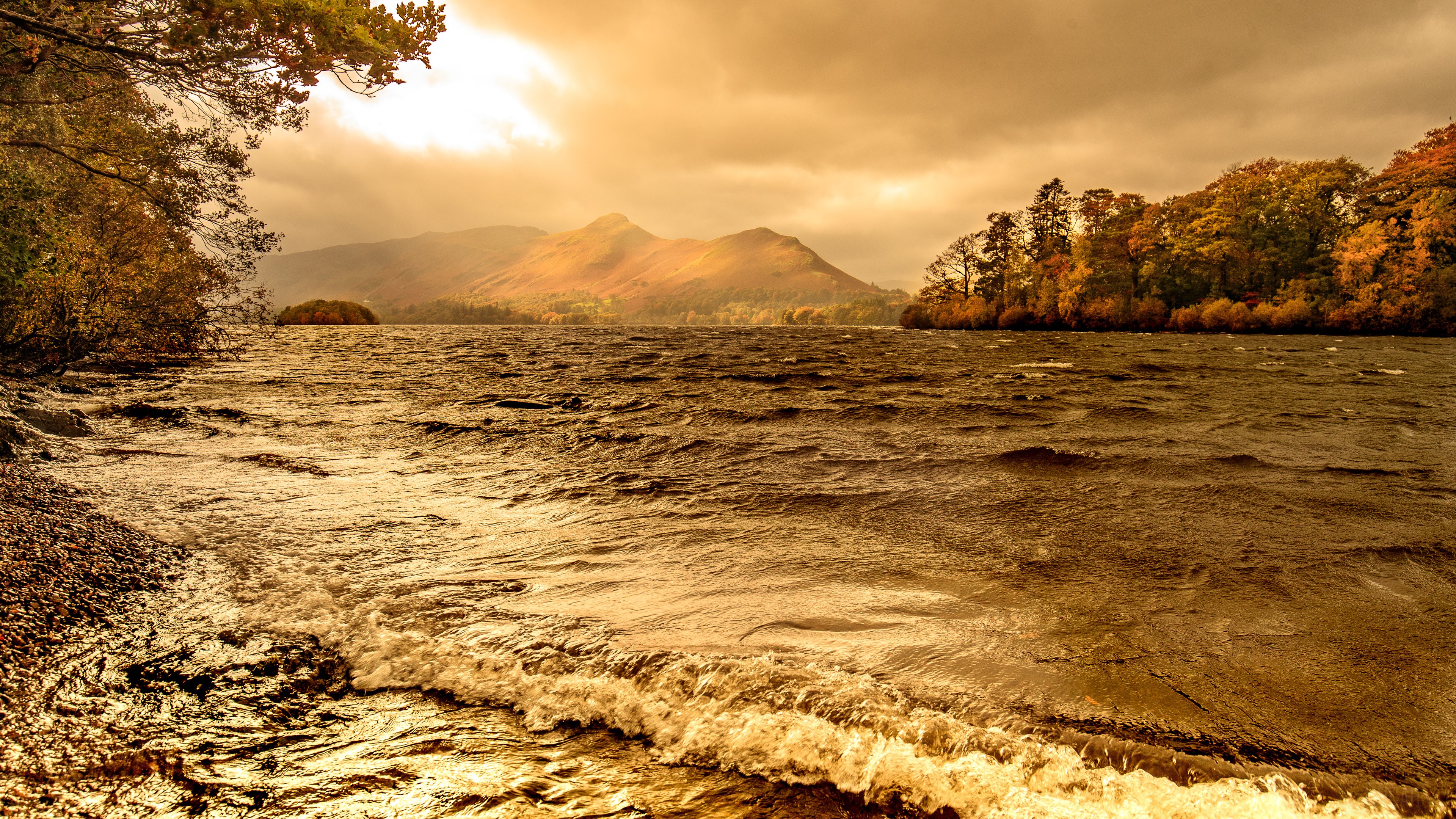 Lake Windermere in Autumn Season 4K HD Wallpaper