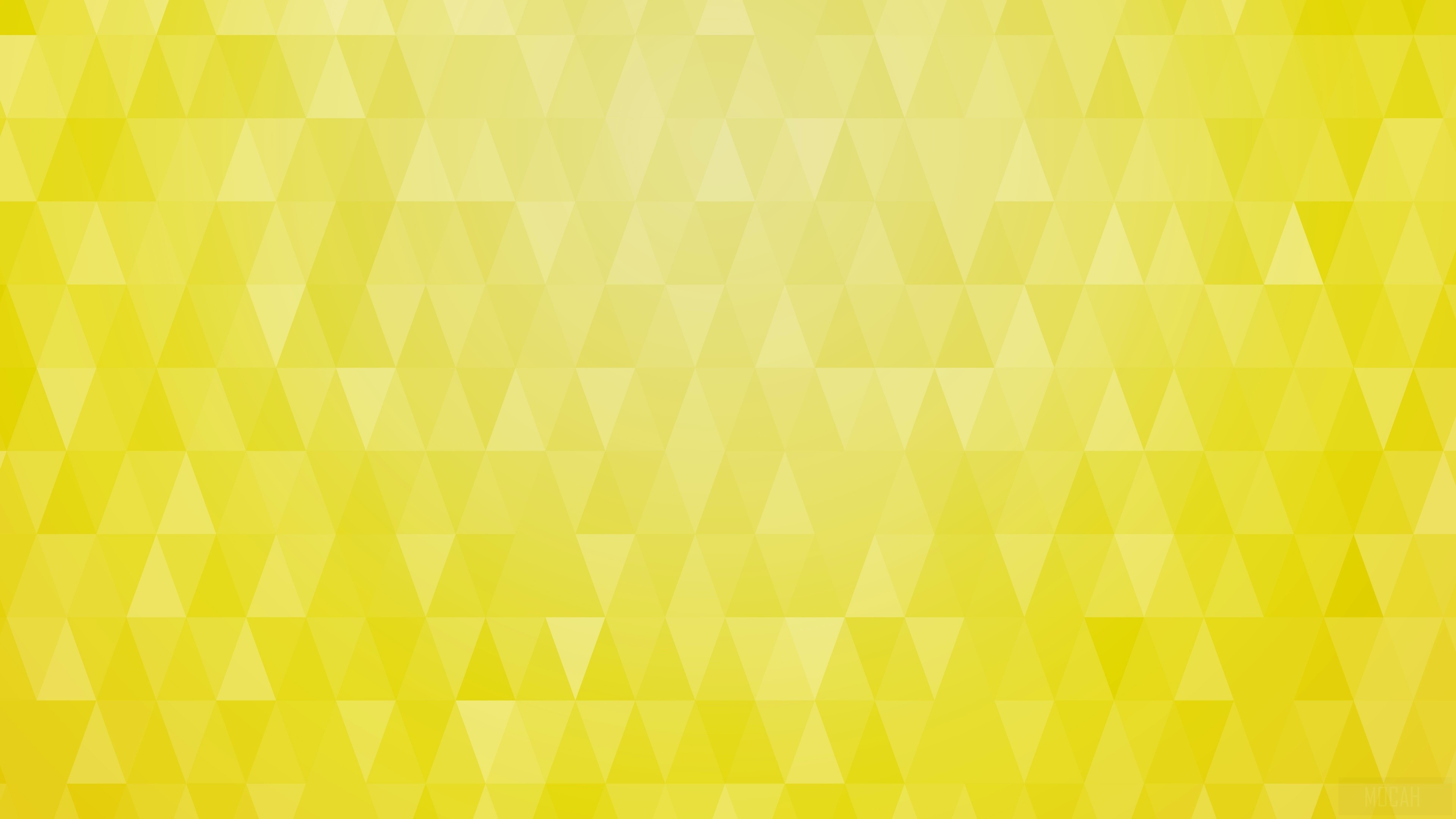 Yellow Triangle Artistic Pattern 4K HD Wallpaper