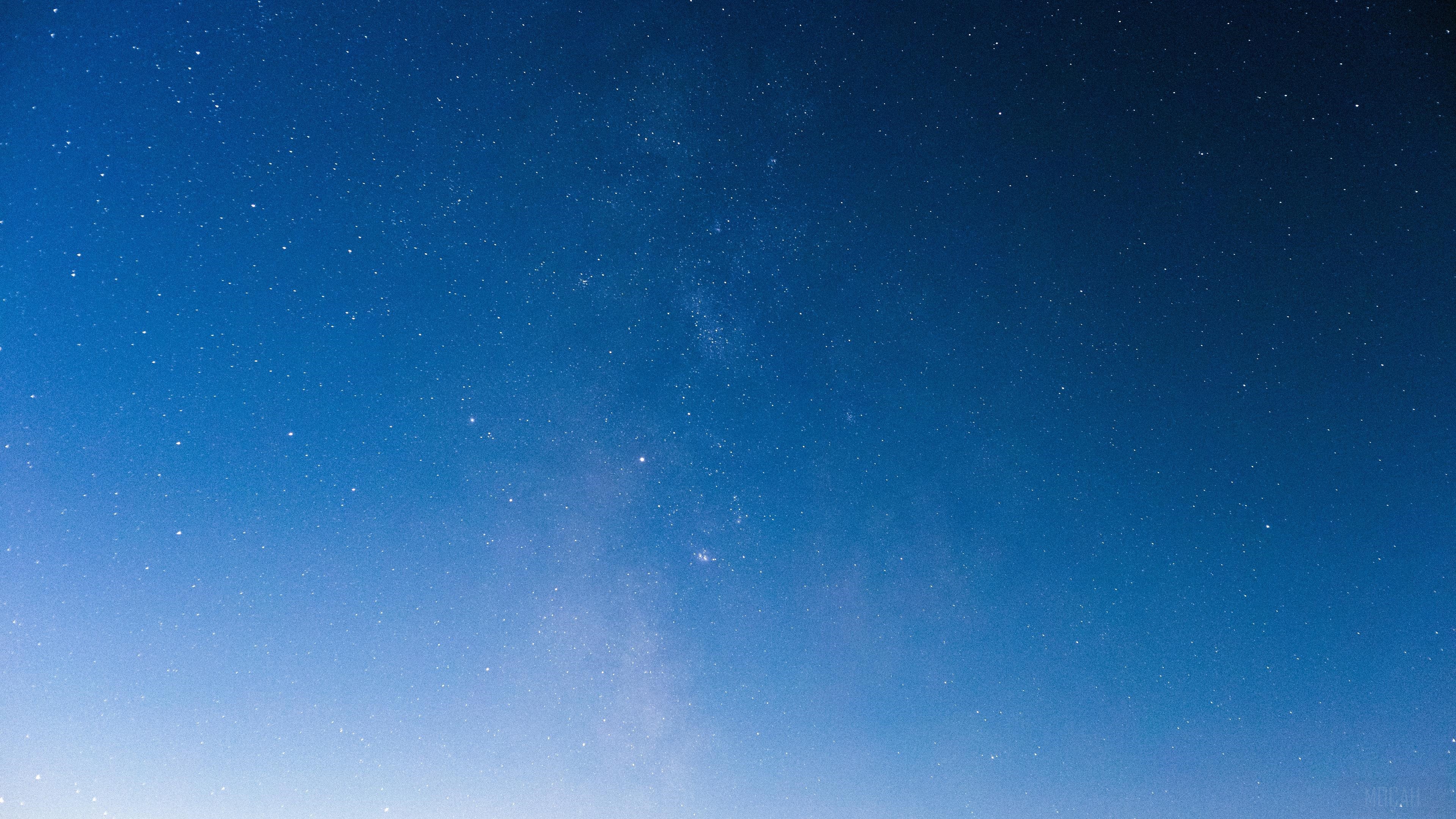 Blue Sky With Stars HD Wallpaper