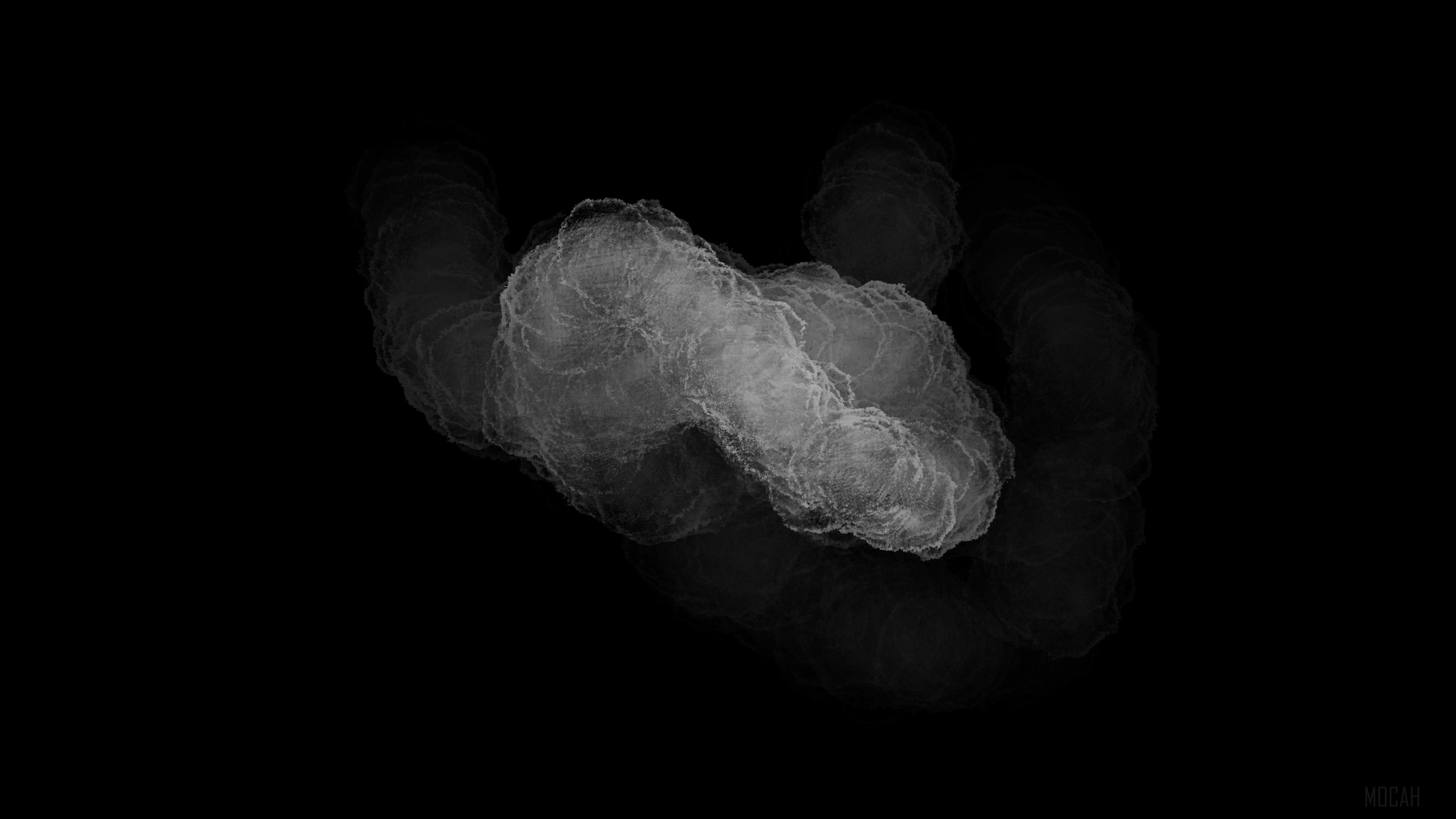 Dark Minimalist 4K Abstract Fractal HD Wallpaper