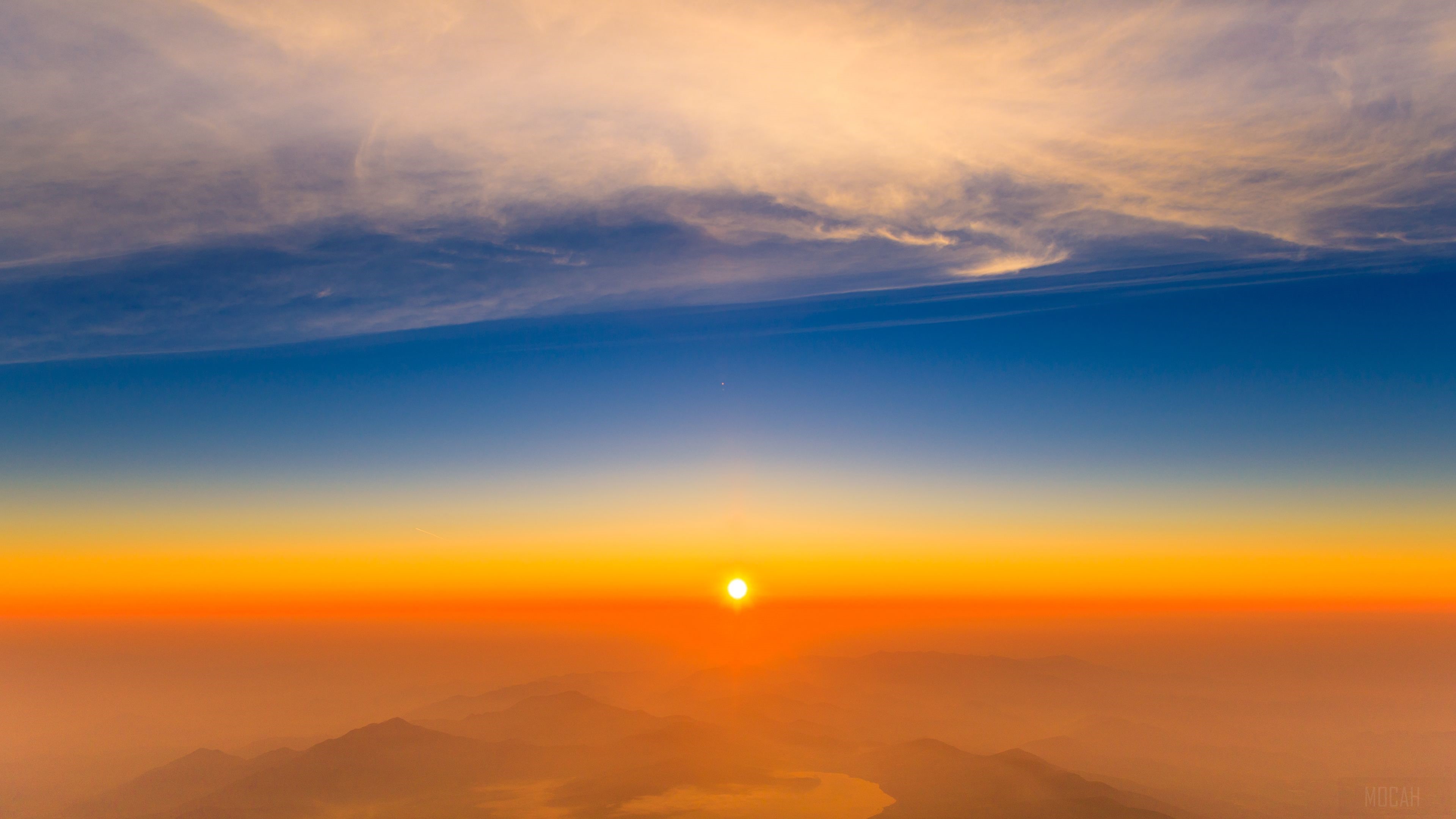 Sunset View From The Top Of Mountain HD Wallpaper