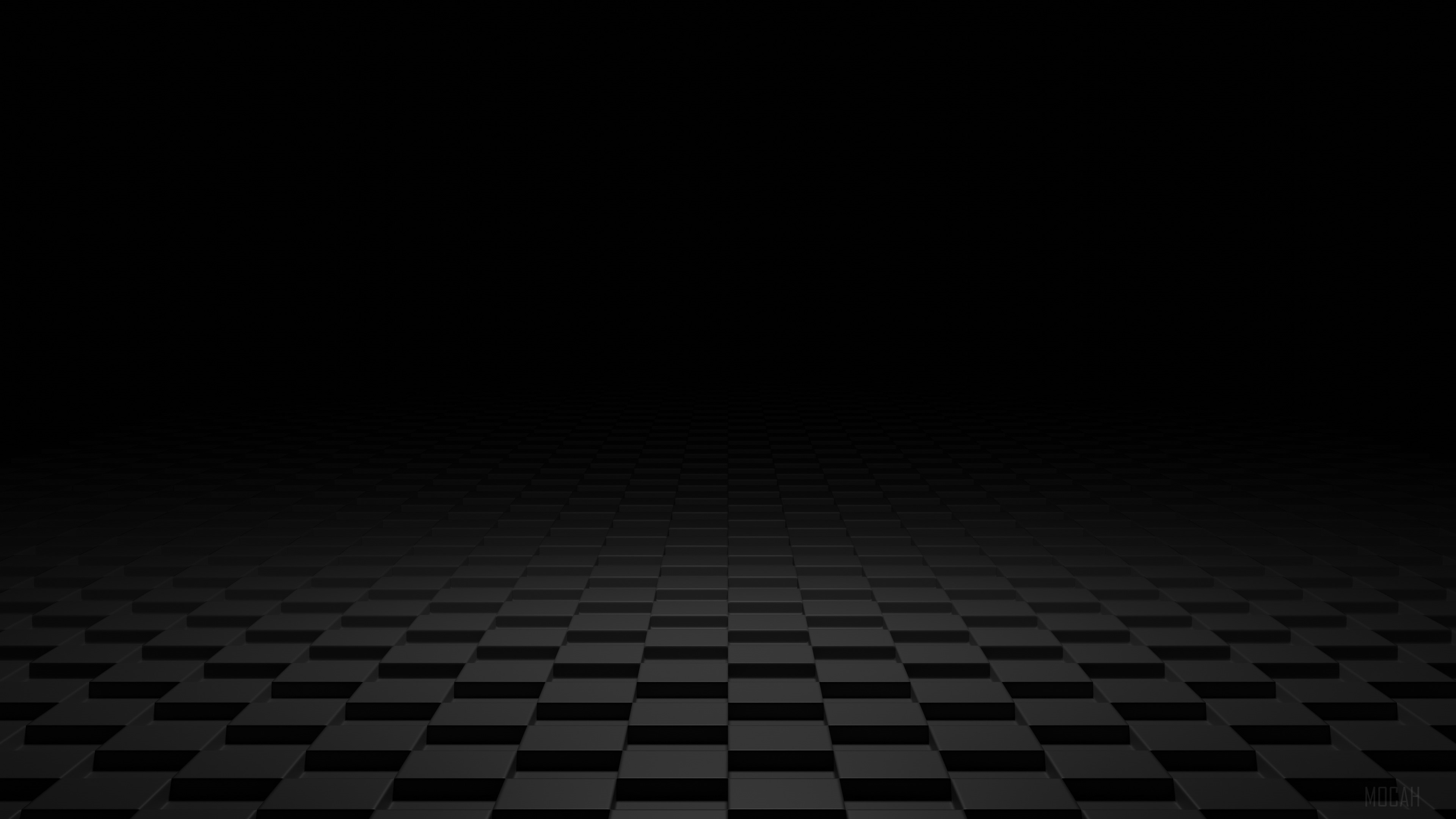 Dark 3D Cubes Floor 4K HD Wallpaper
