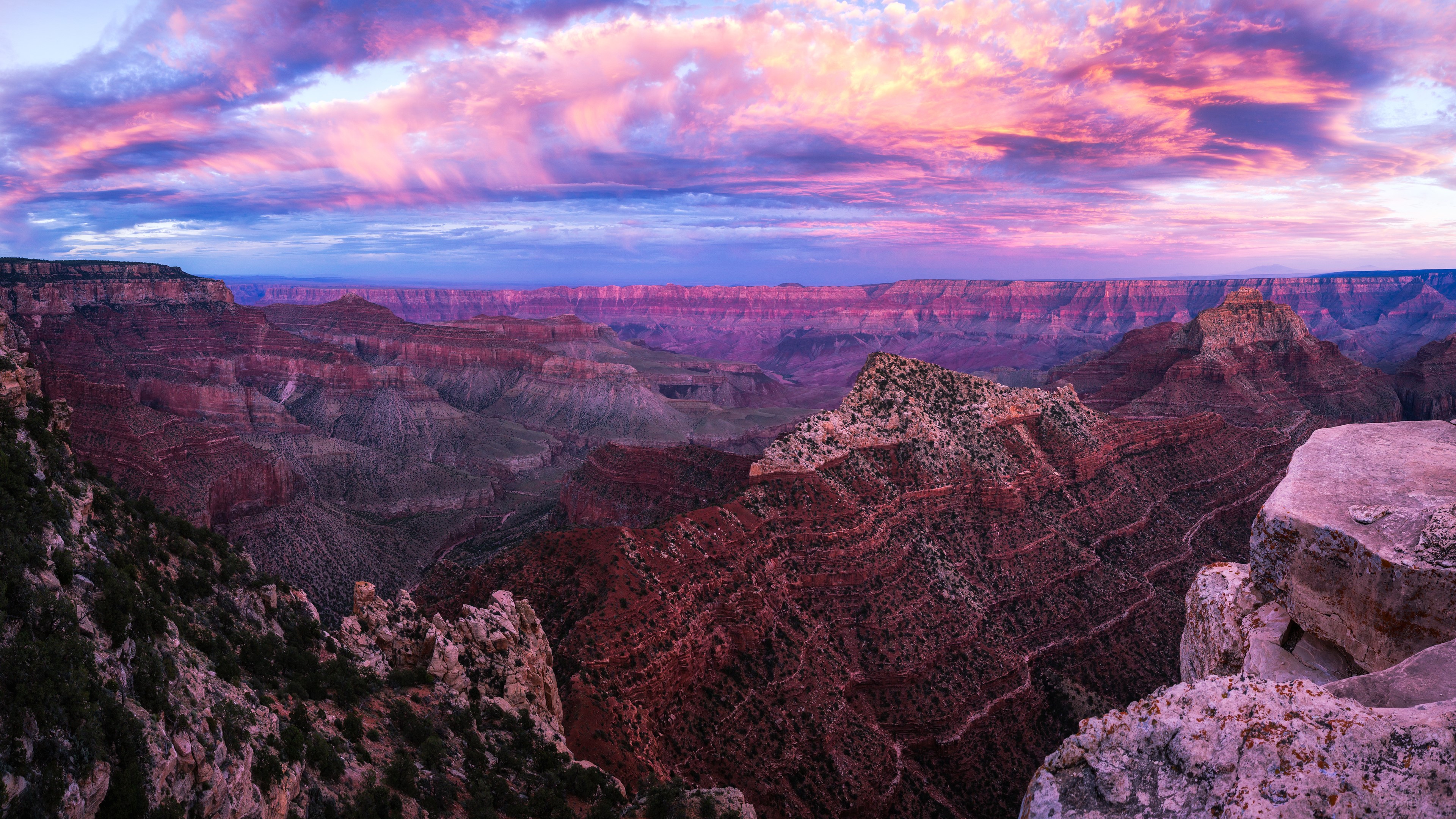 Grand Canyon Sunset Panorama 4K HD Wallpaper