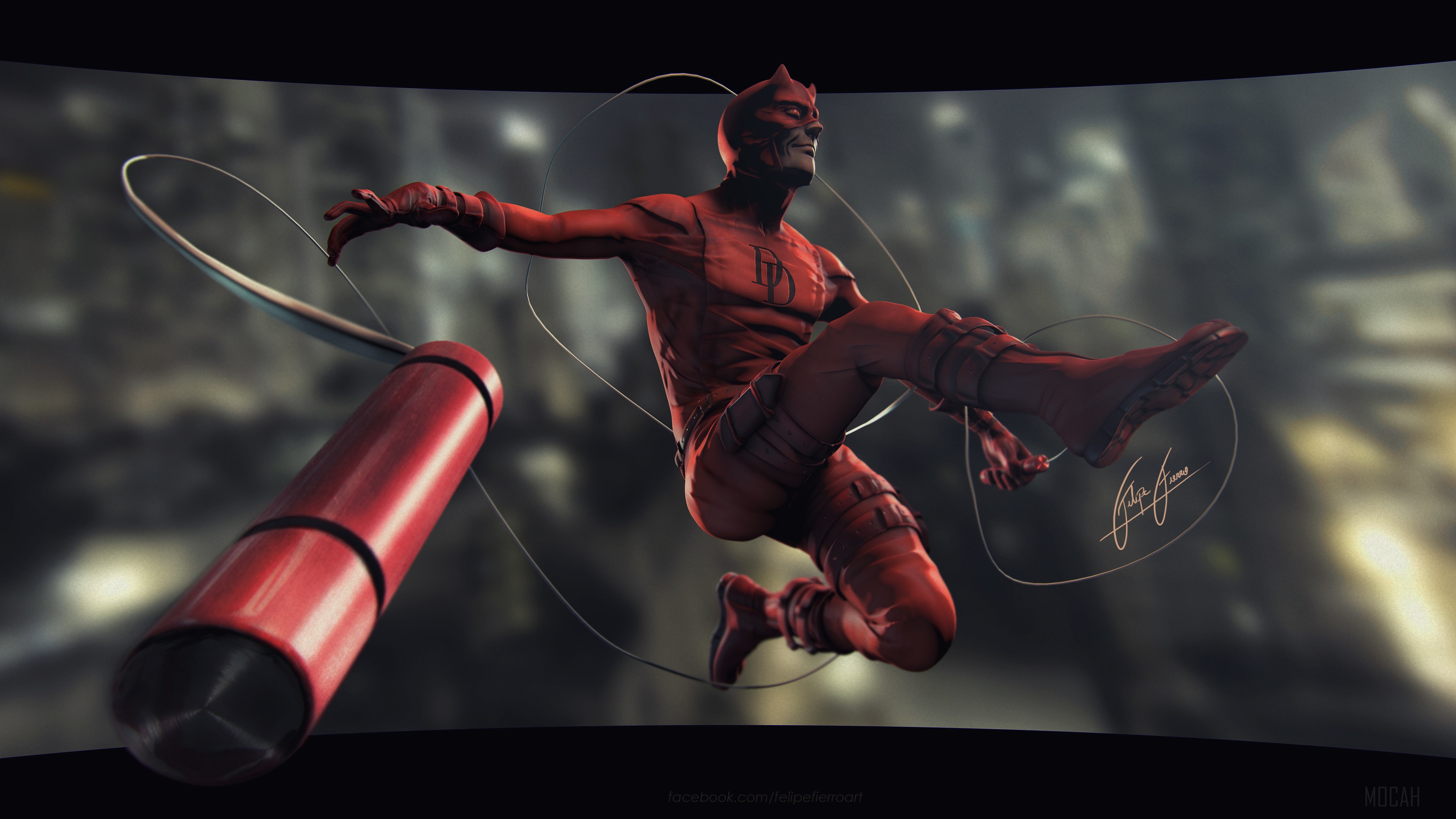 Daredevil from The Man Without Fear 4K HD Wallpaper