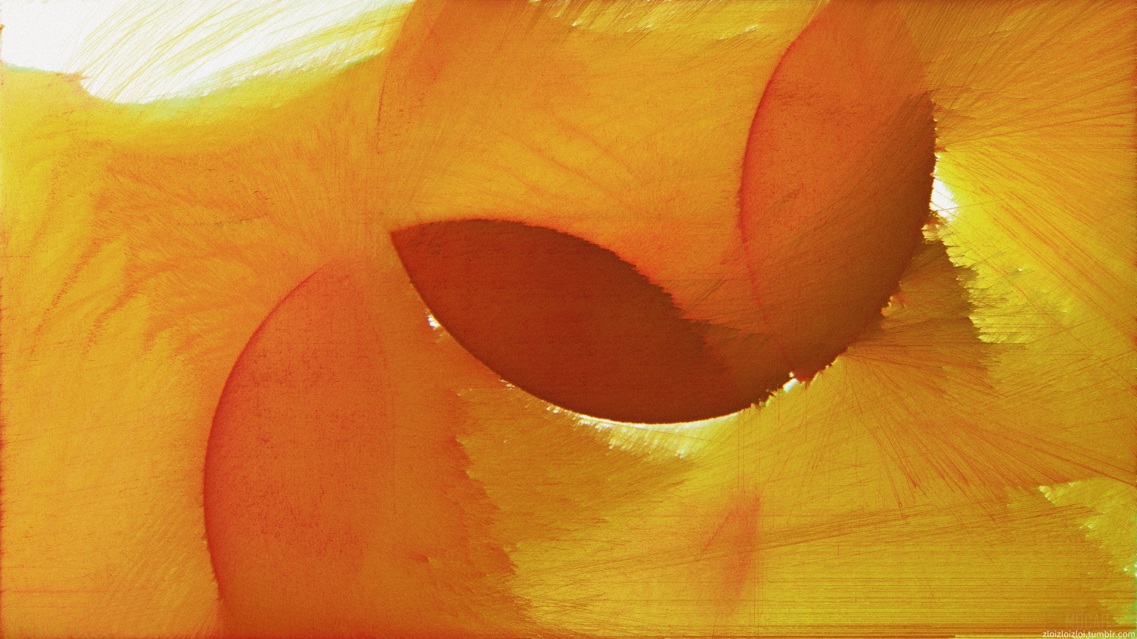 Abstract Yellow Glitch Art 4K HD Wallpaper