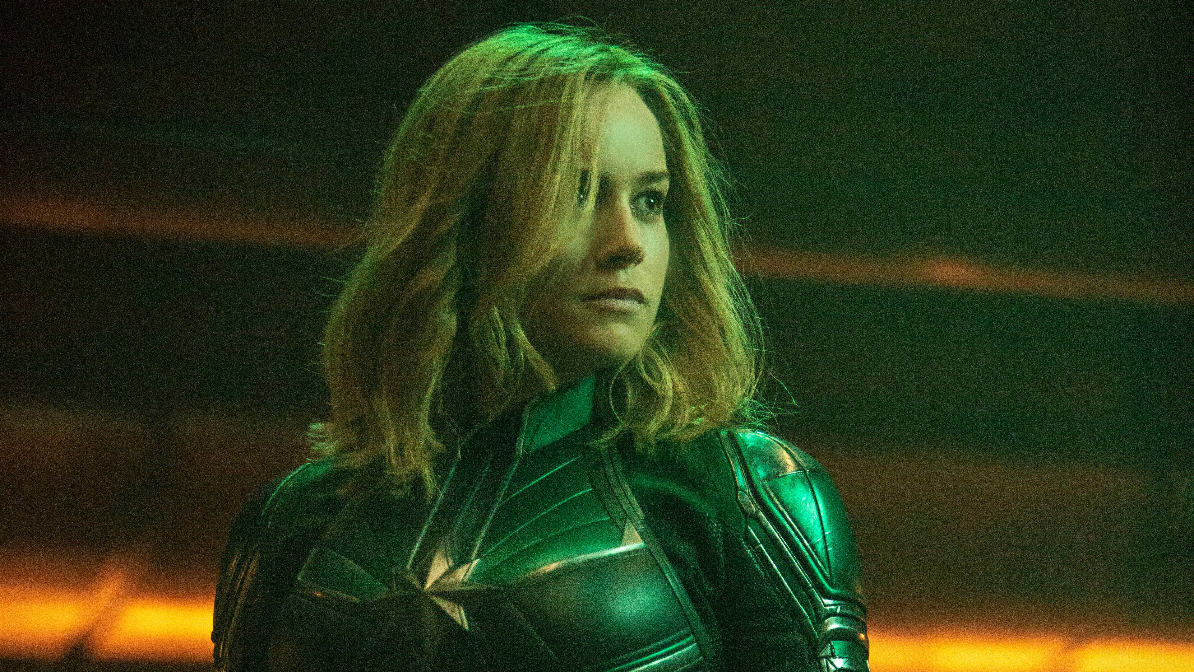 Brie Larson as Captain Marvel in 4K HD Wallpaper