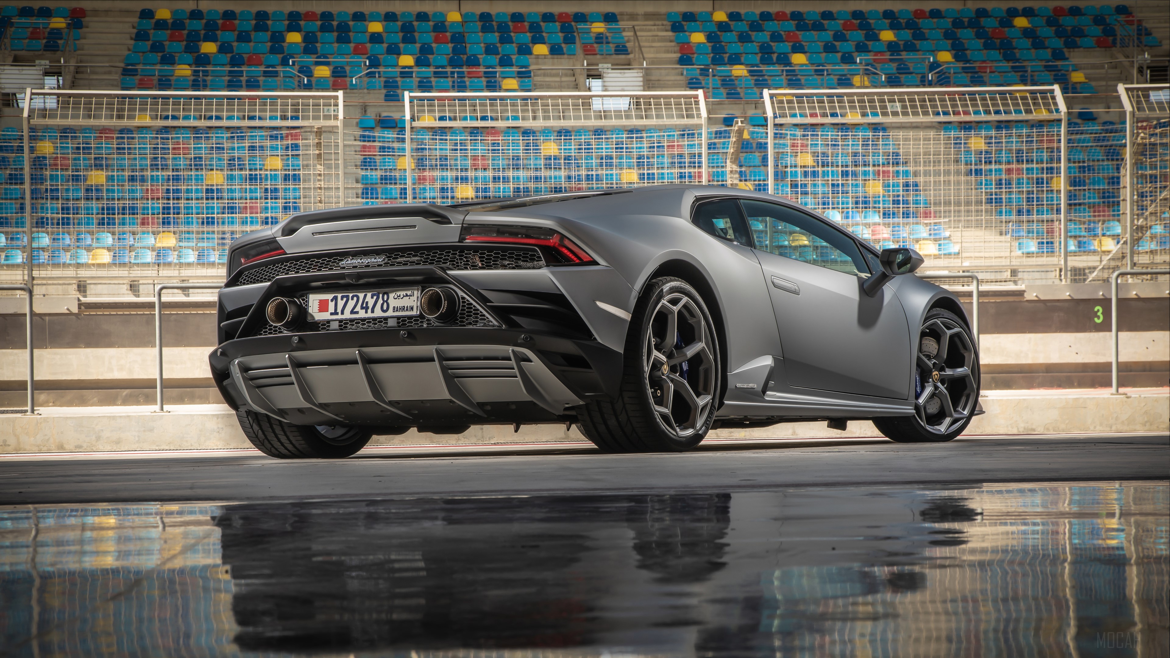 2019 Lamborghini Huracan Evo Rear HD Wallpaper