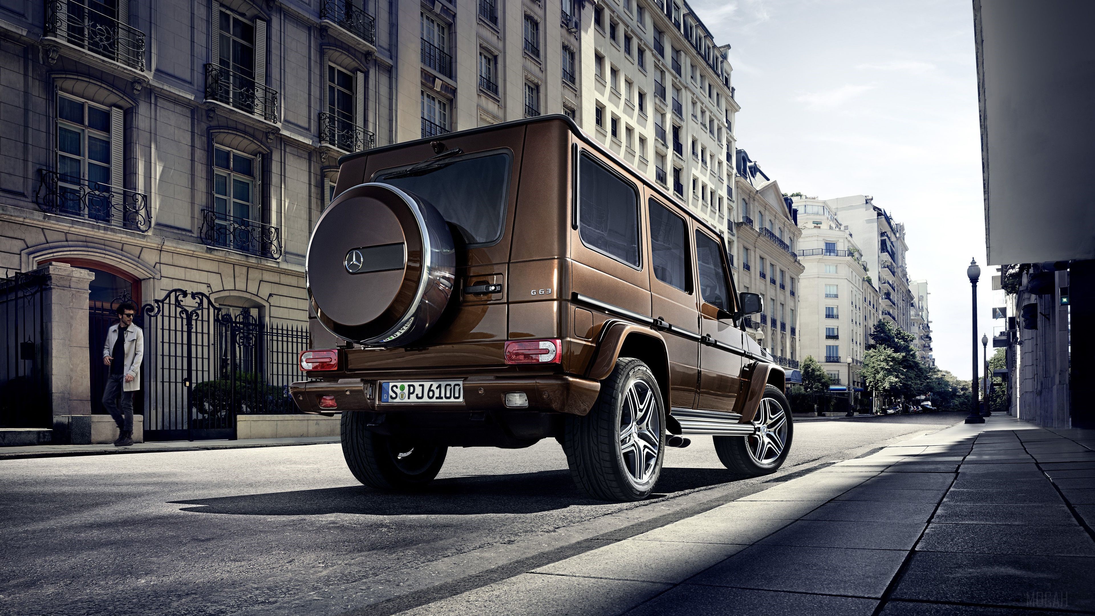 Mercedes G Wagon G63 parked on a street HD Wallpaper