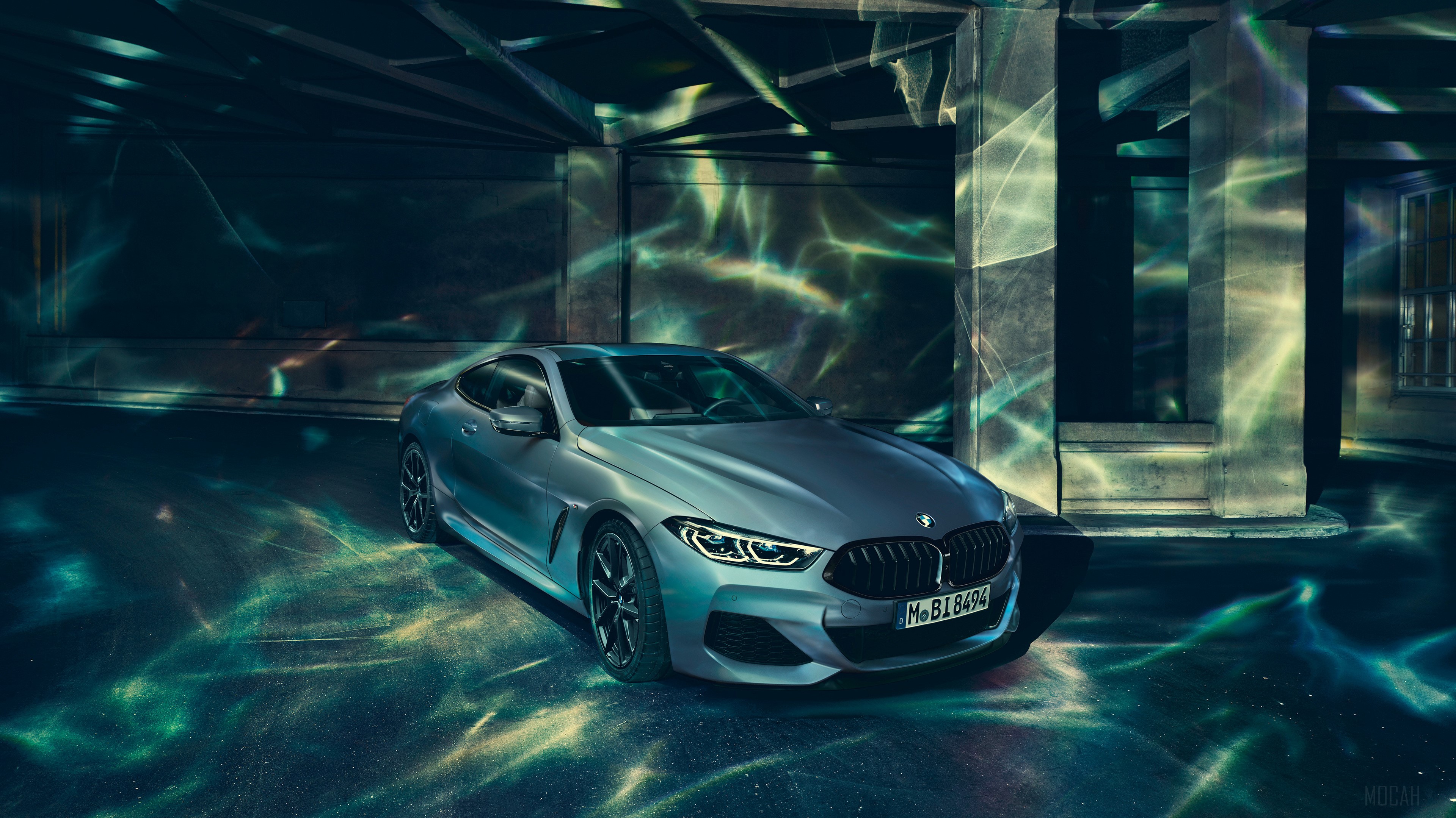 BMW M850i Coupe in abstract light HD Wallpaper