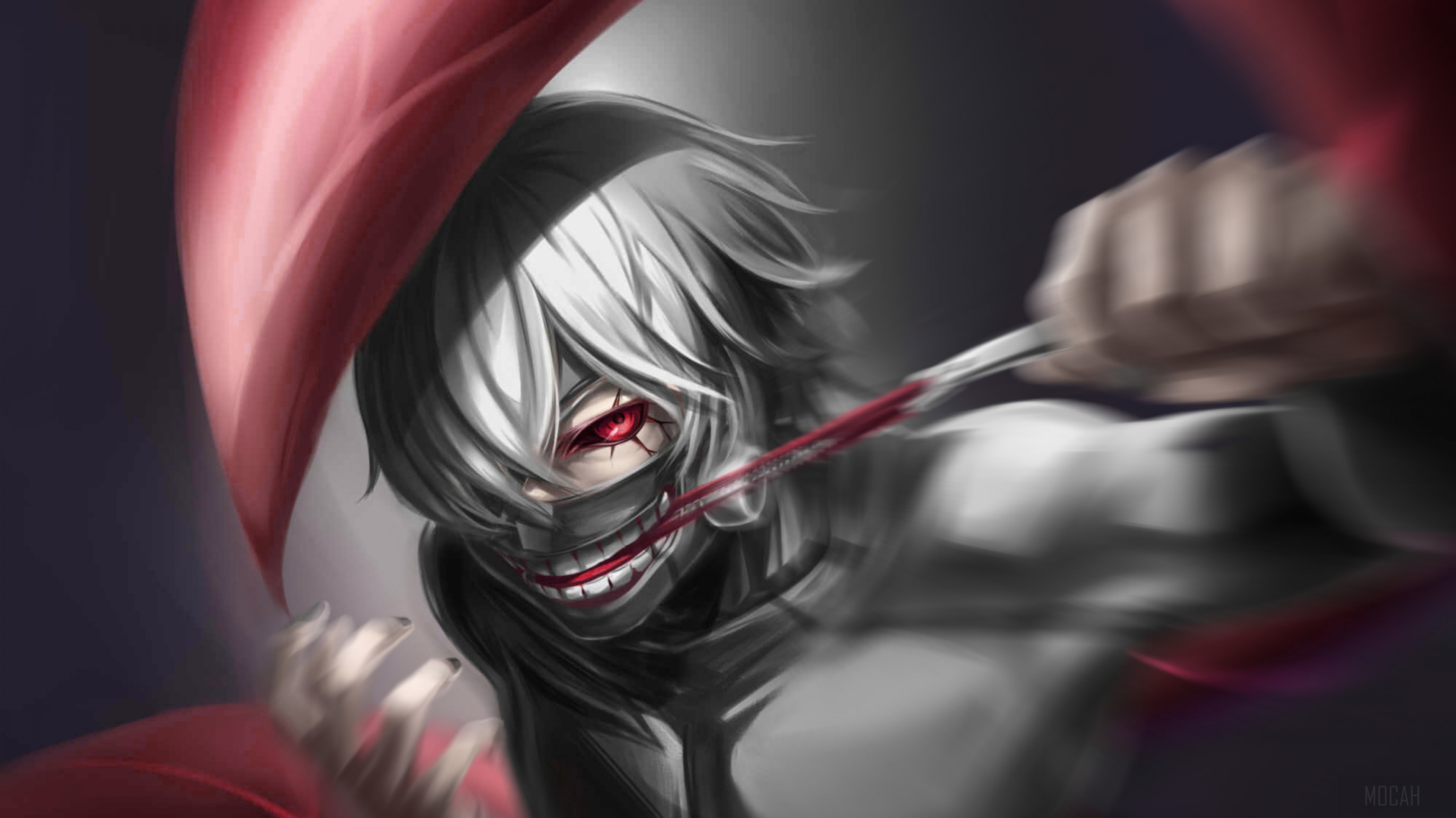 Ken Kaneki from Tokyo Ghoul 4K HD Wallpaper