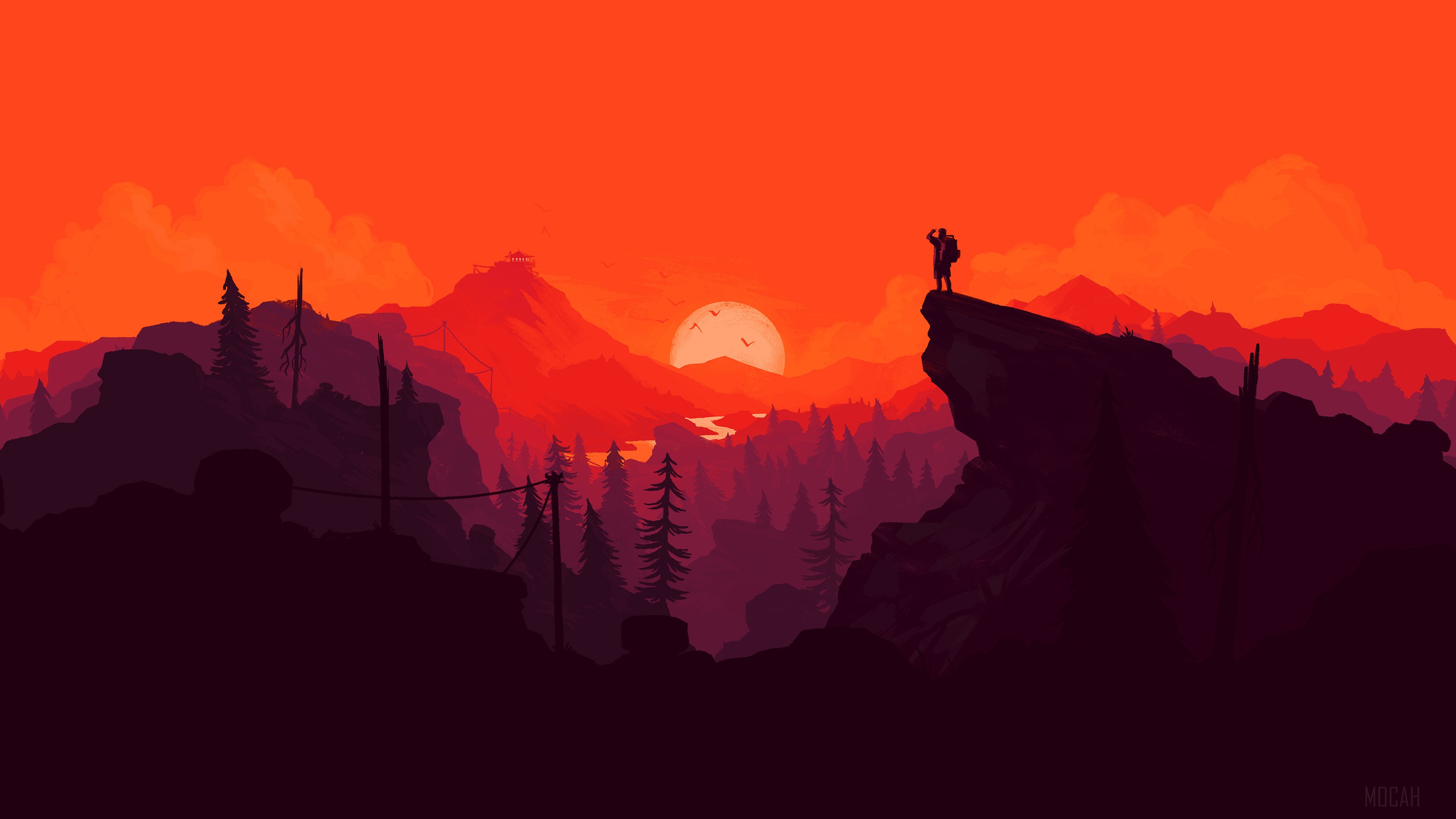 Firewatch Digital Art HD Wallpaper