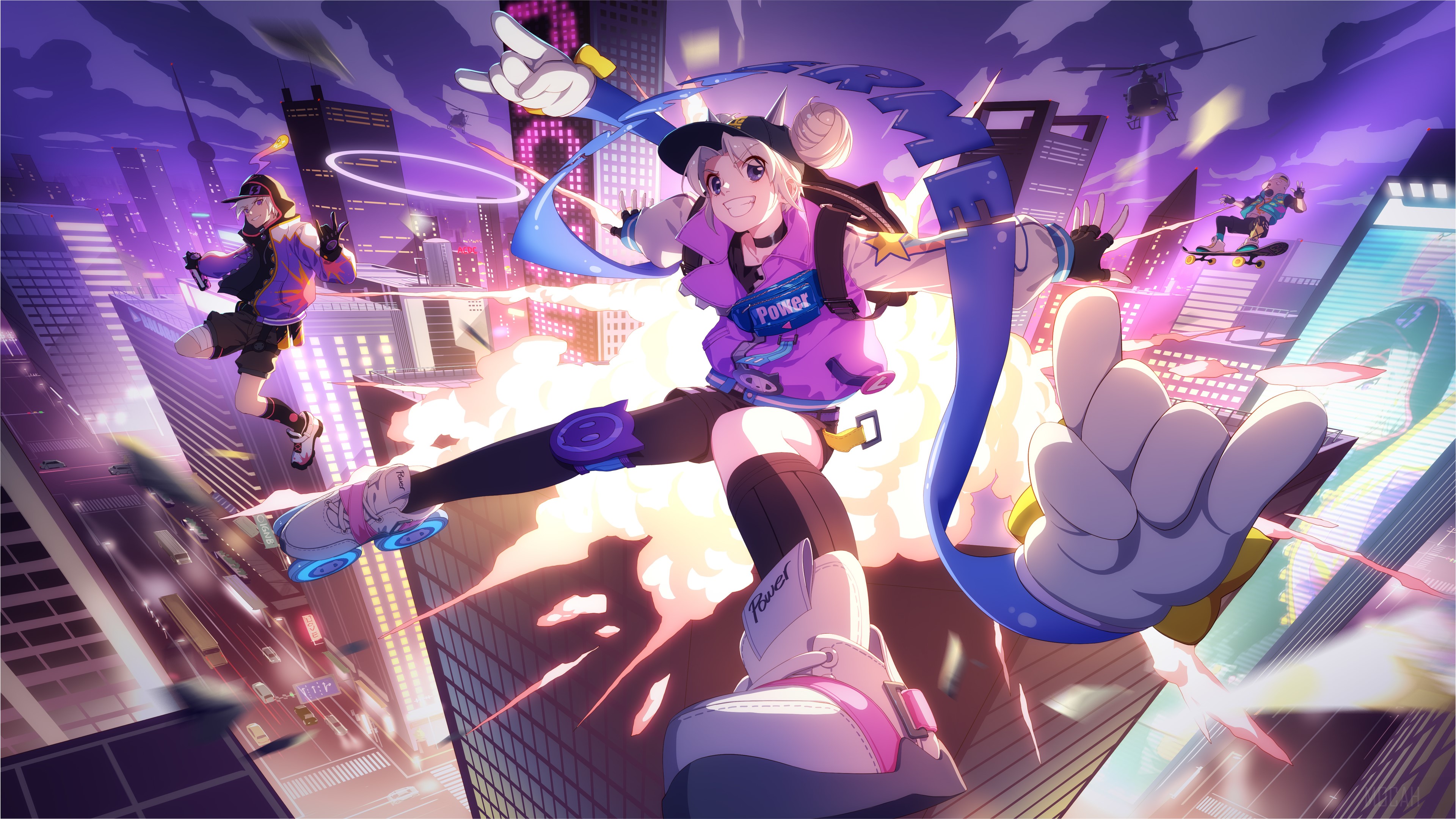 Anime Sneaker Girl Illustration HD Wallpaper