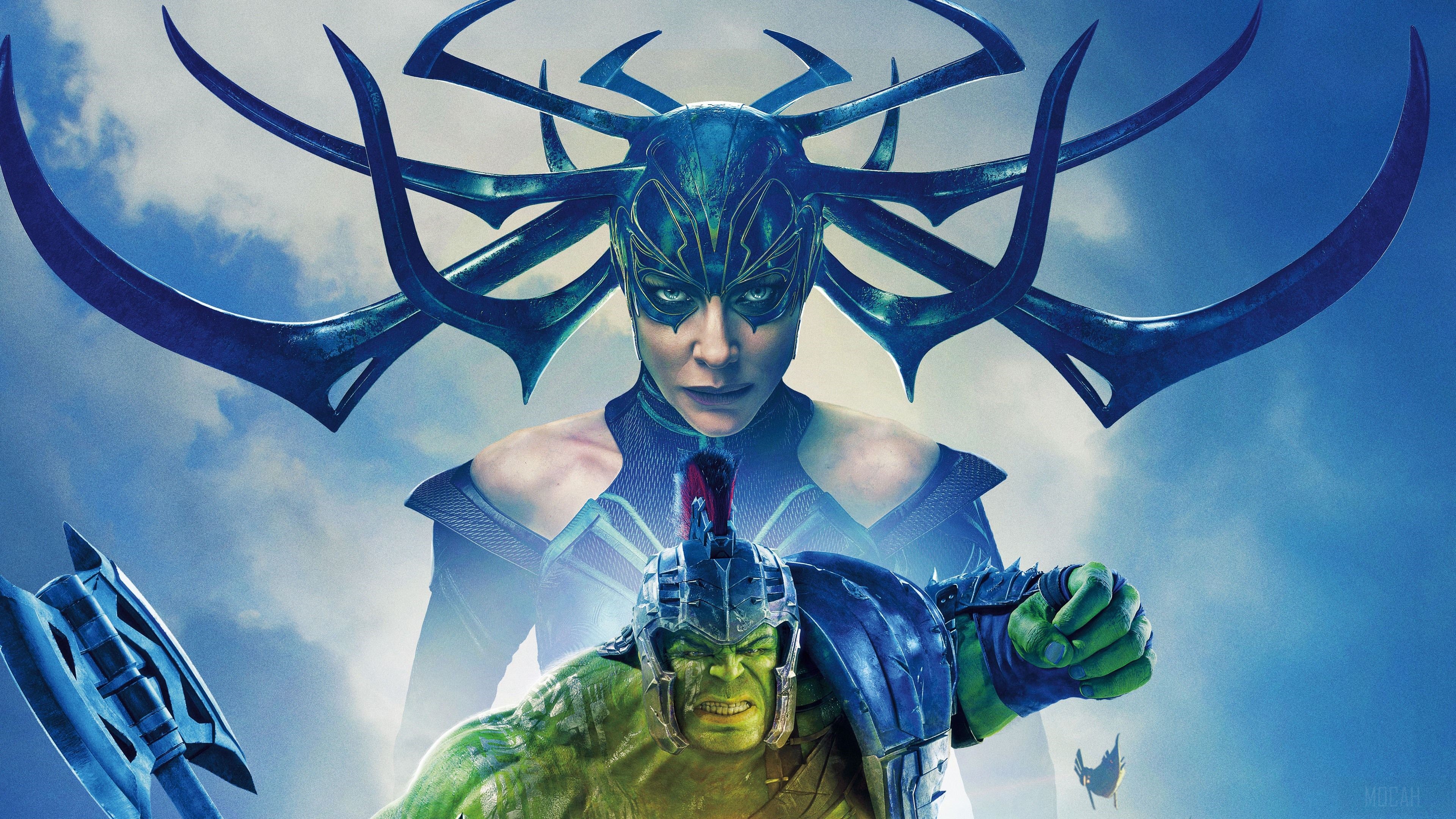 Hulk and Hela from Thor Ragnarok 4K HD Wallpaper