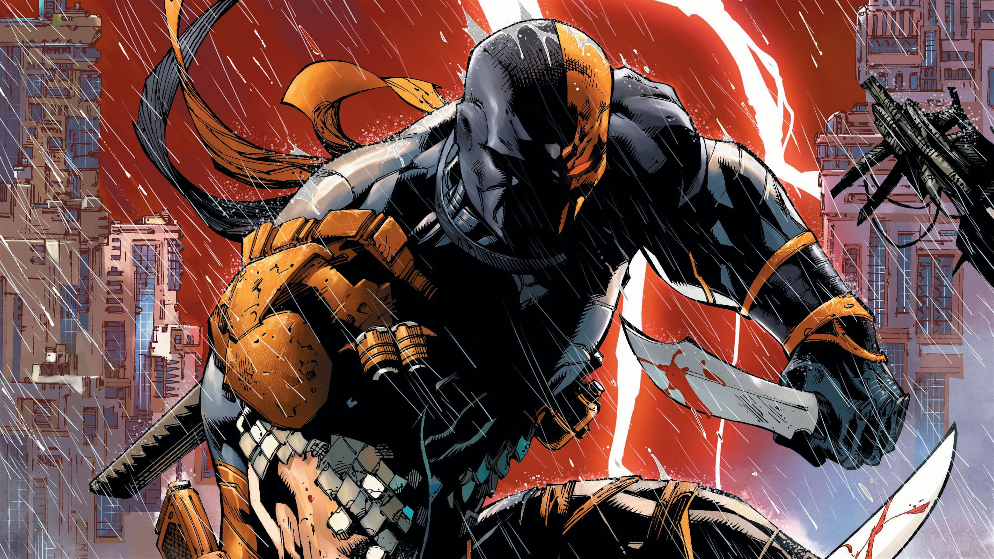 Deathstroke Comic Artwork HD Wallpaper
