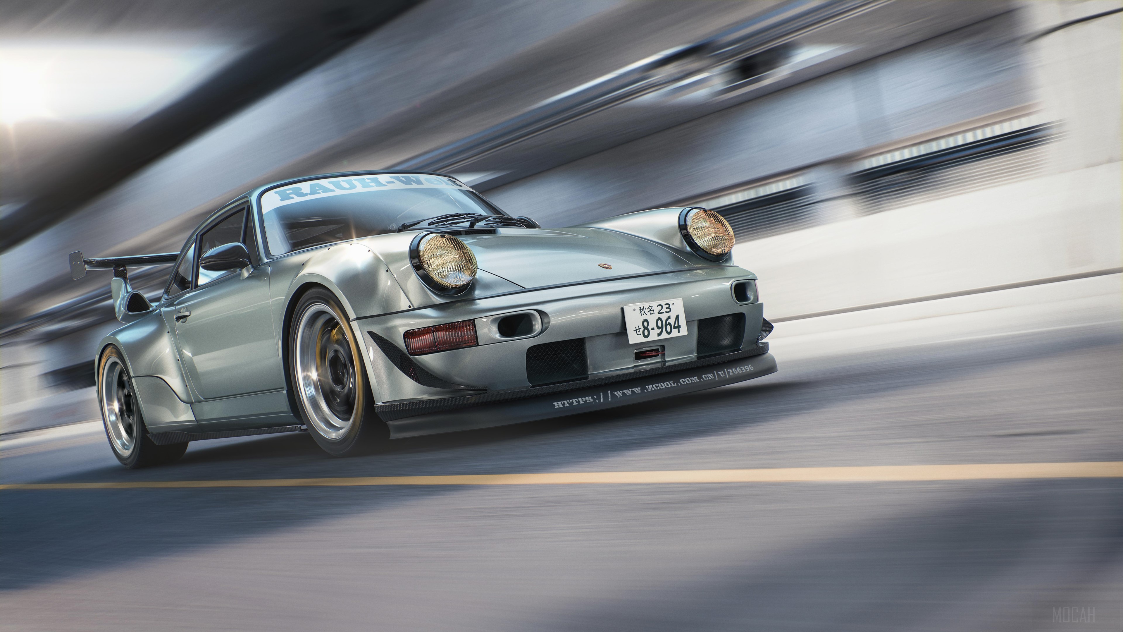 Porsche 964 RWB CGI HD Wallpaper