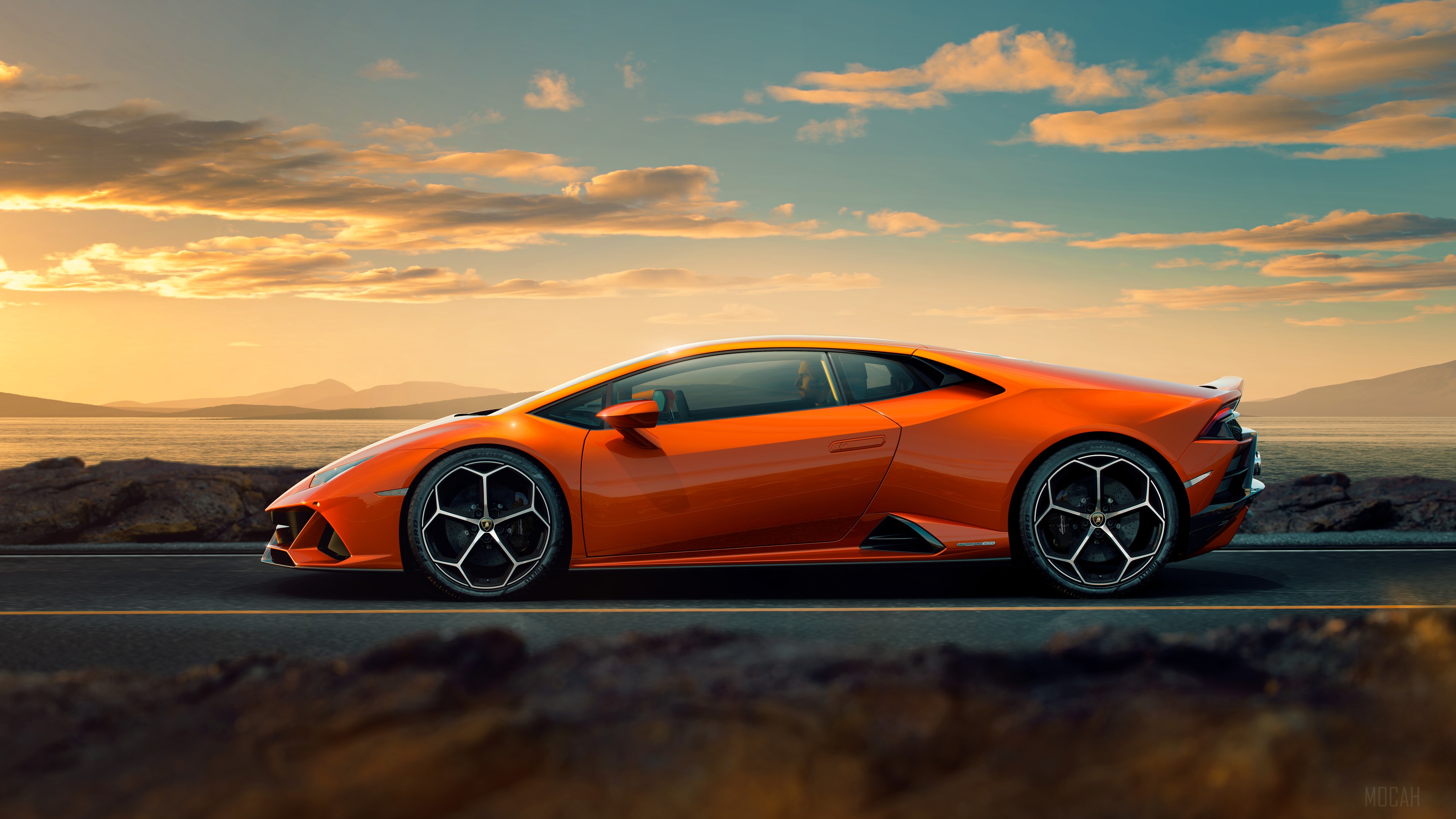 Orange Lamborghini Huracan EVO 4K HD Wallpaper