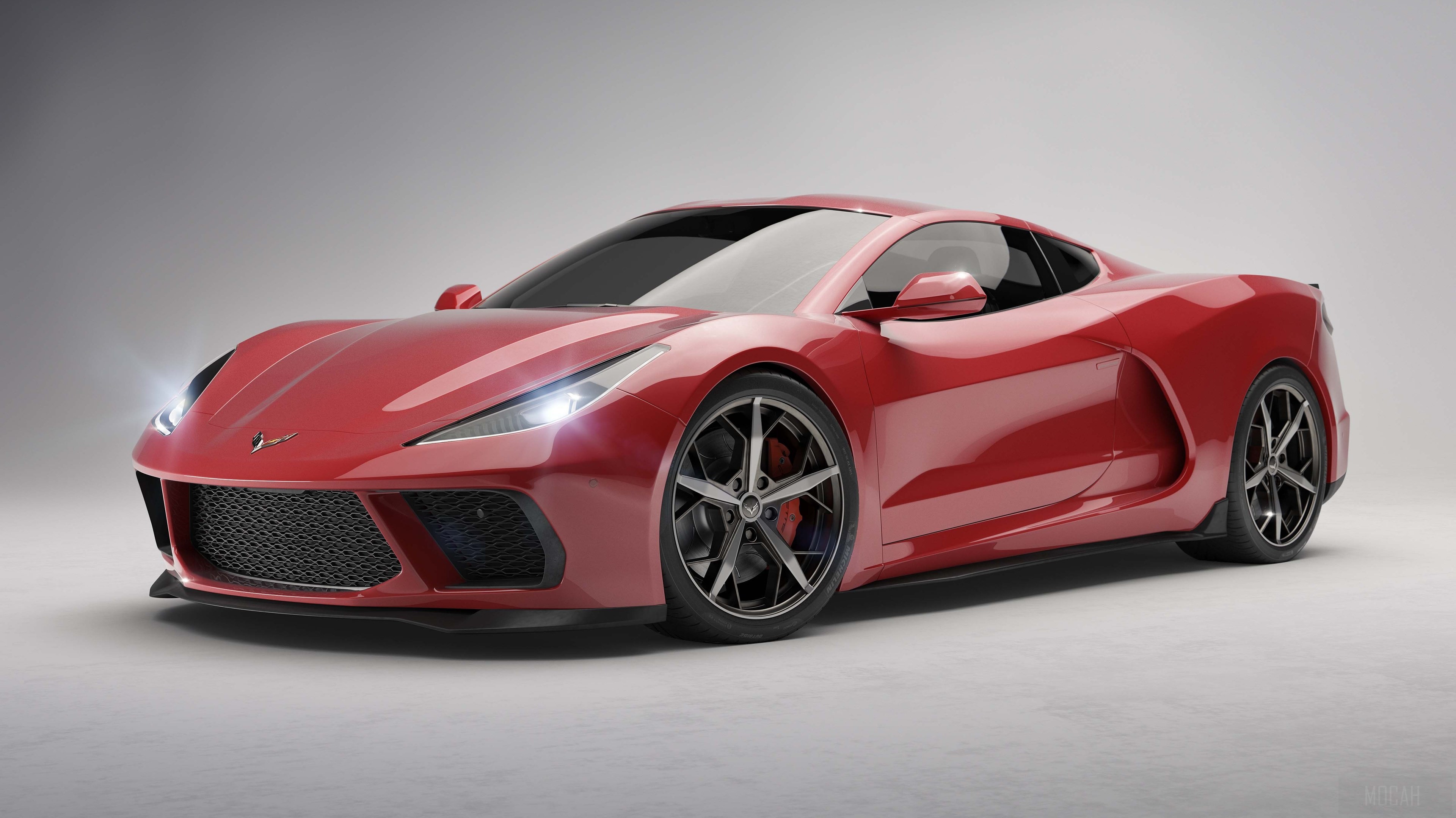 Red 2020 Chevrolet Corvette C8 4K HD Wallpaper