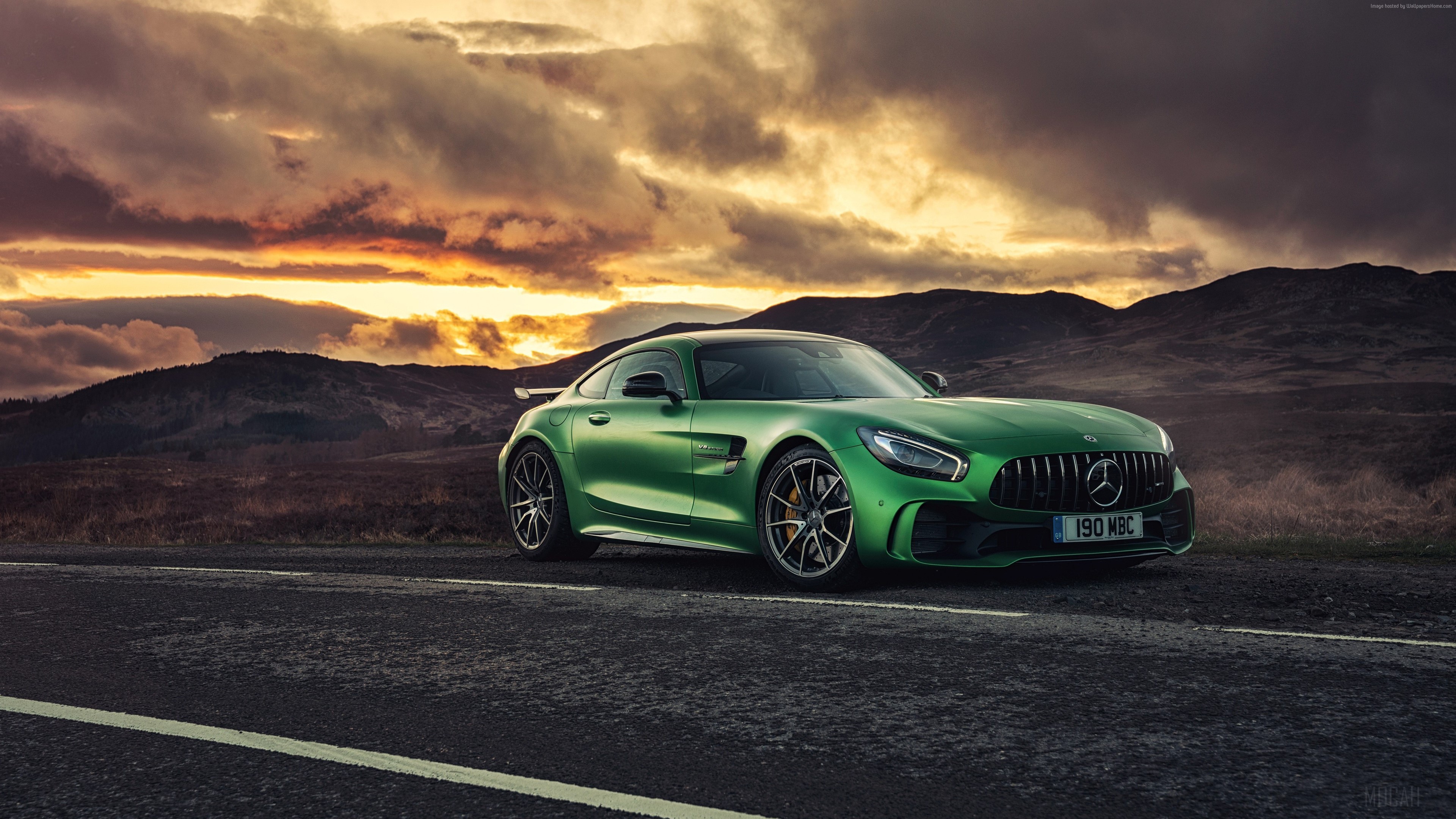Green Mercedes-Benz AMG GT 4K HD Wallpaper
