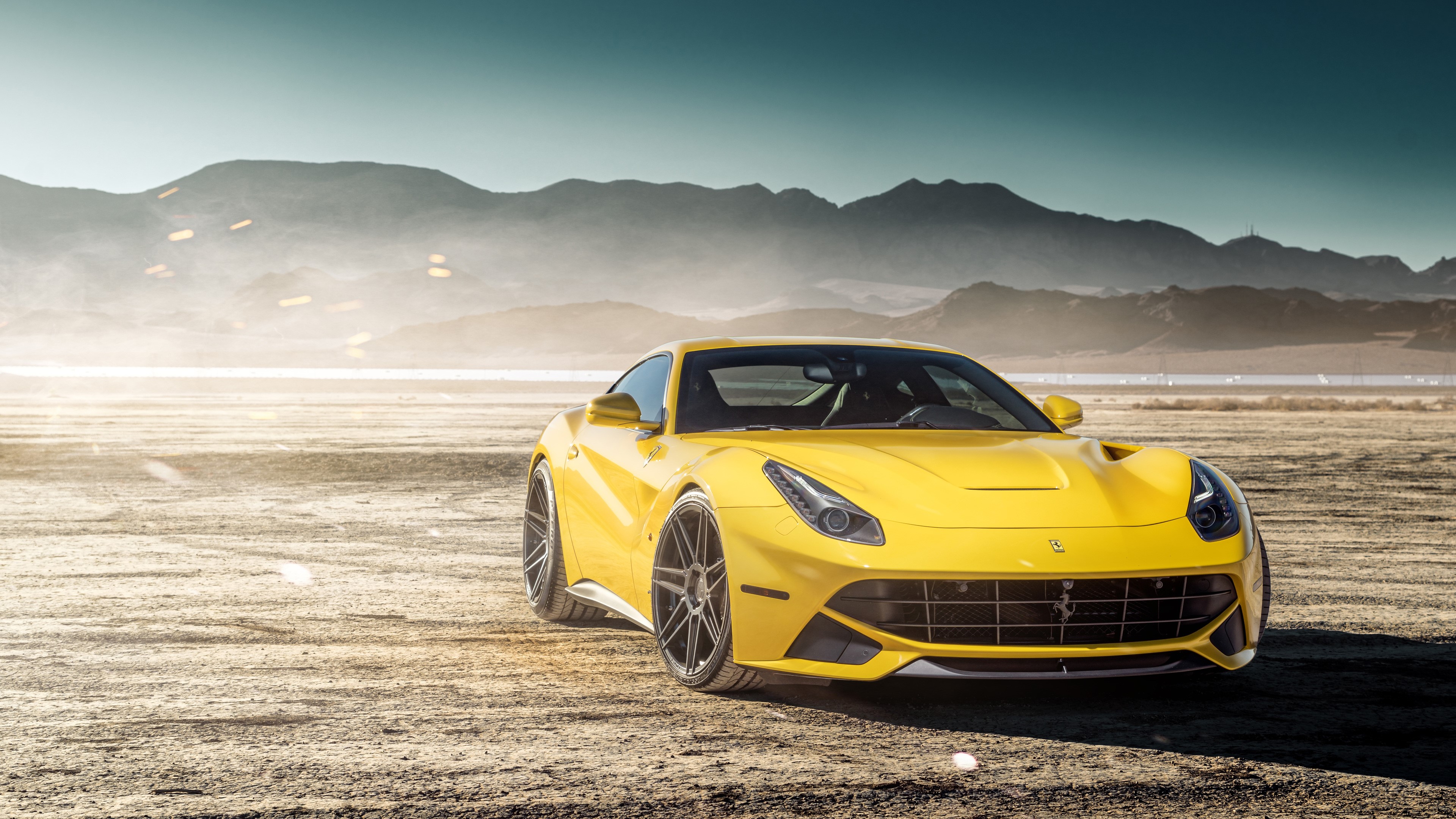 Yellow Ferrari F12 HD Wallpaper