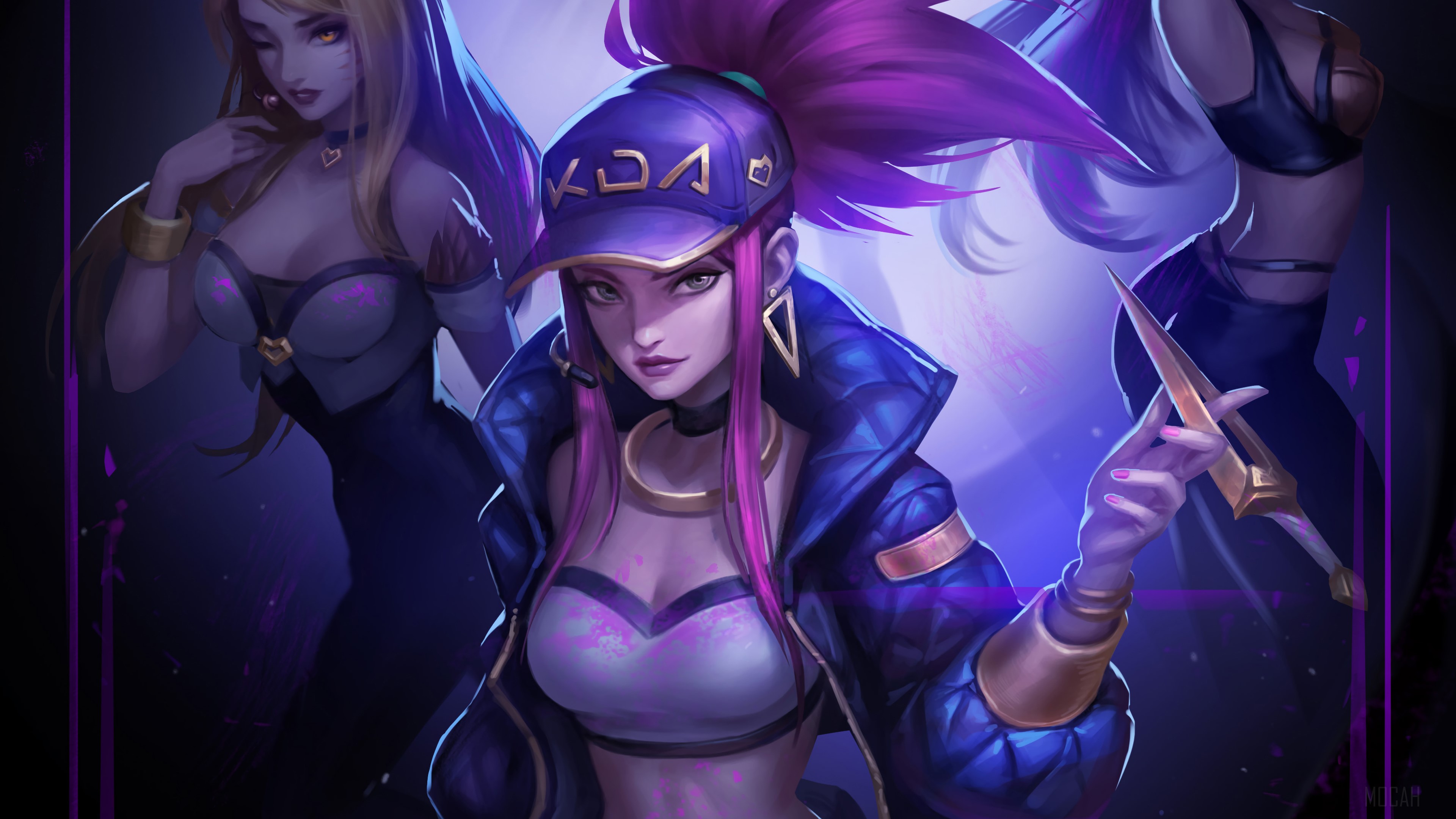 K/DA Akali and Ahri from League of Legends 4K HD Wallpaper
