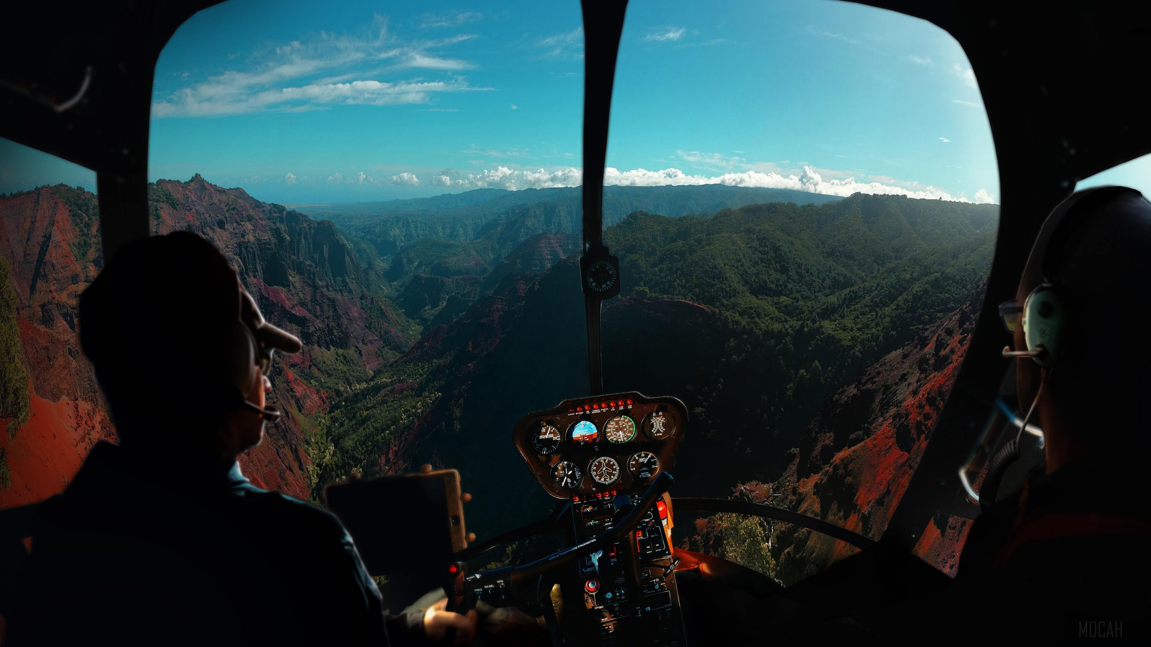 Pilot Inside Aircraft Cockpit View HD Wallpaper
