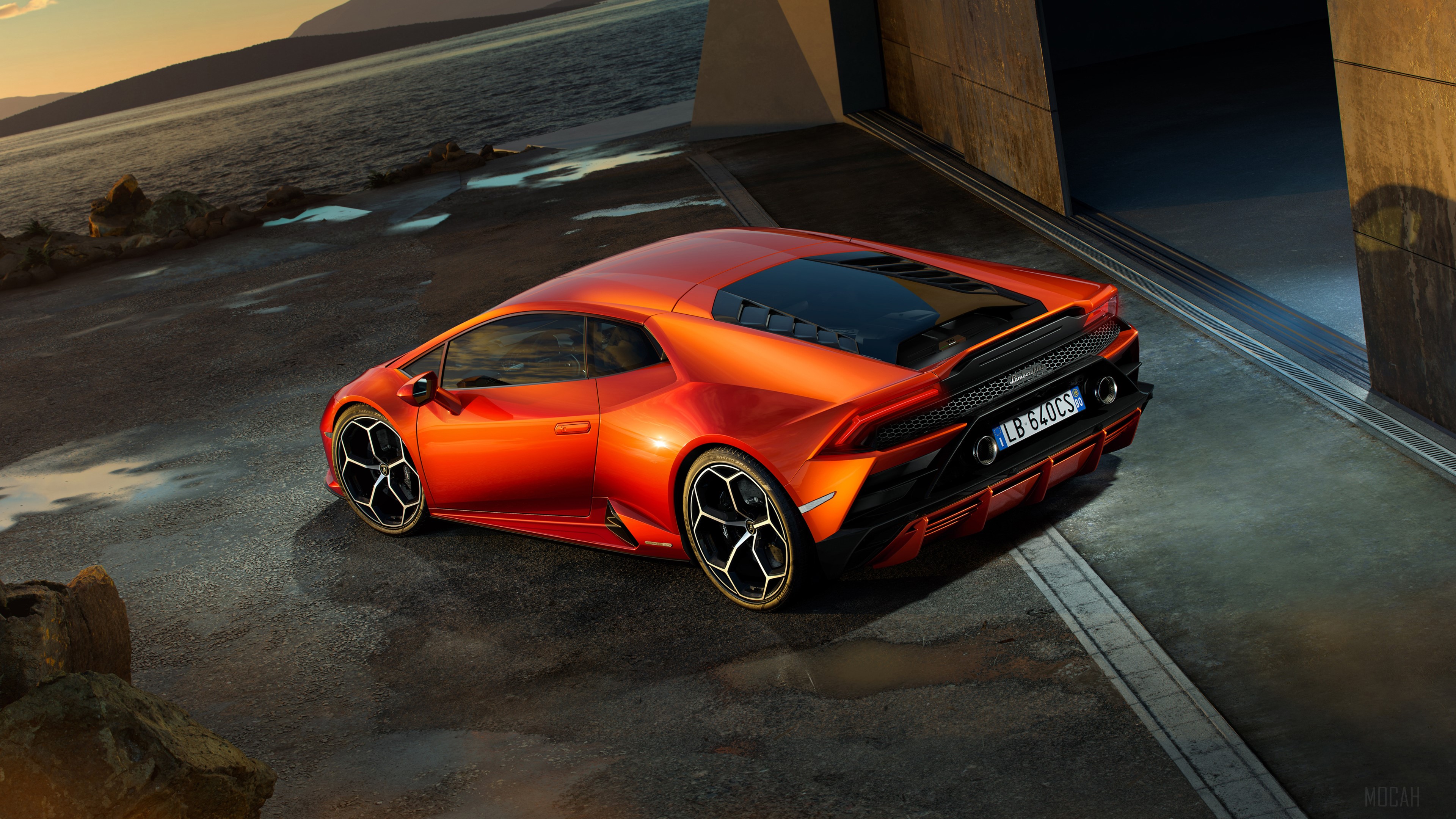 Lamborghini Huracan EVO 2019 Rear HD Wallpaper