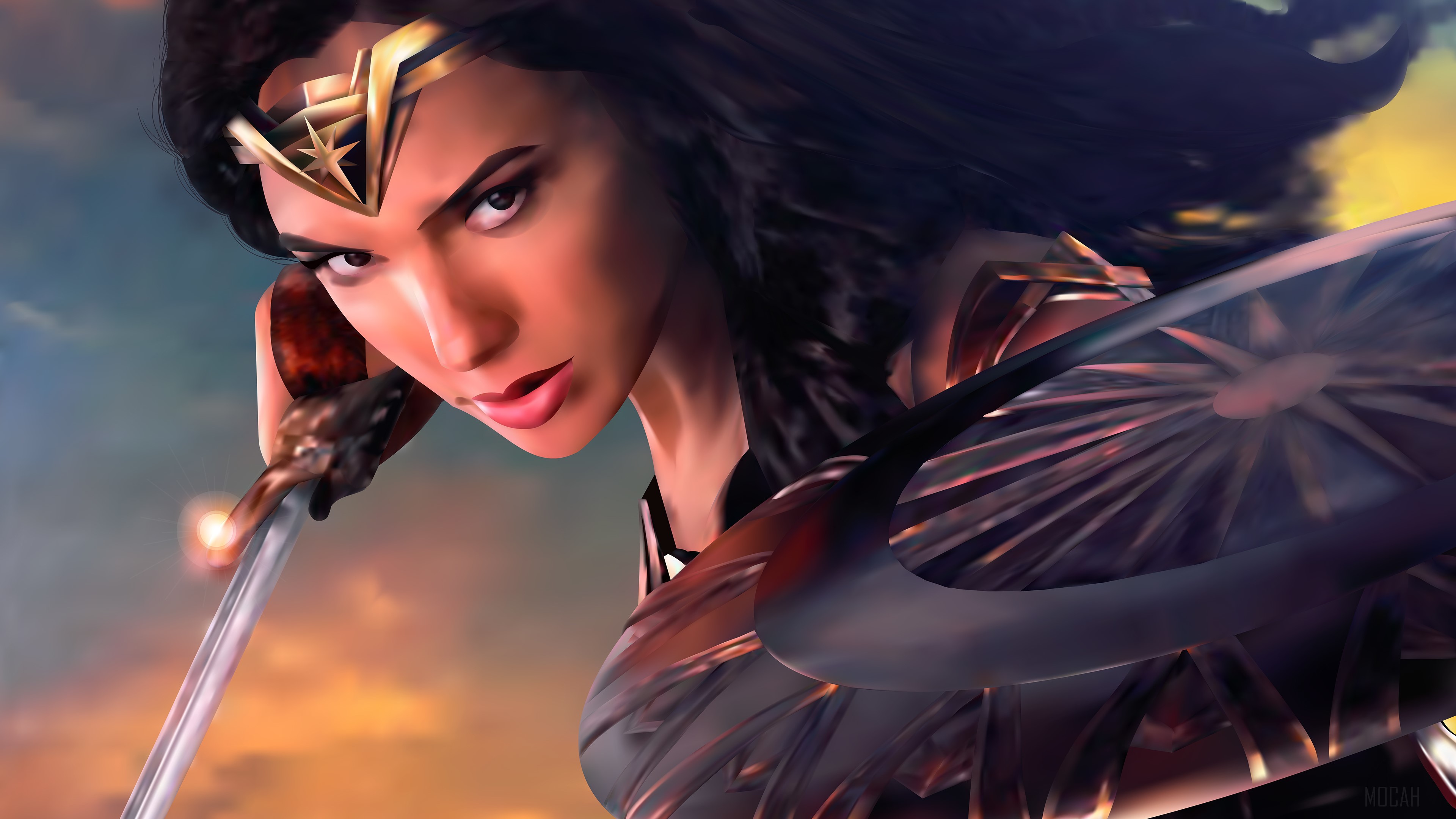 Wonder Woman Digital Artwork 4K HD Wallpaper