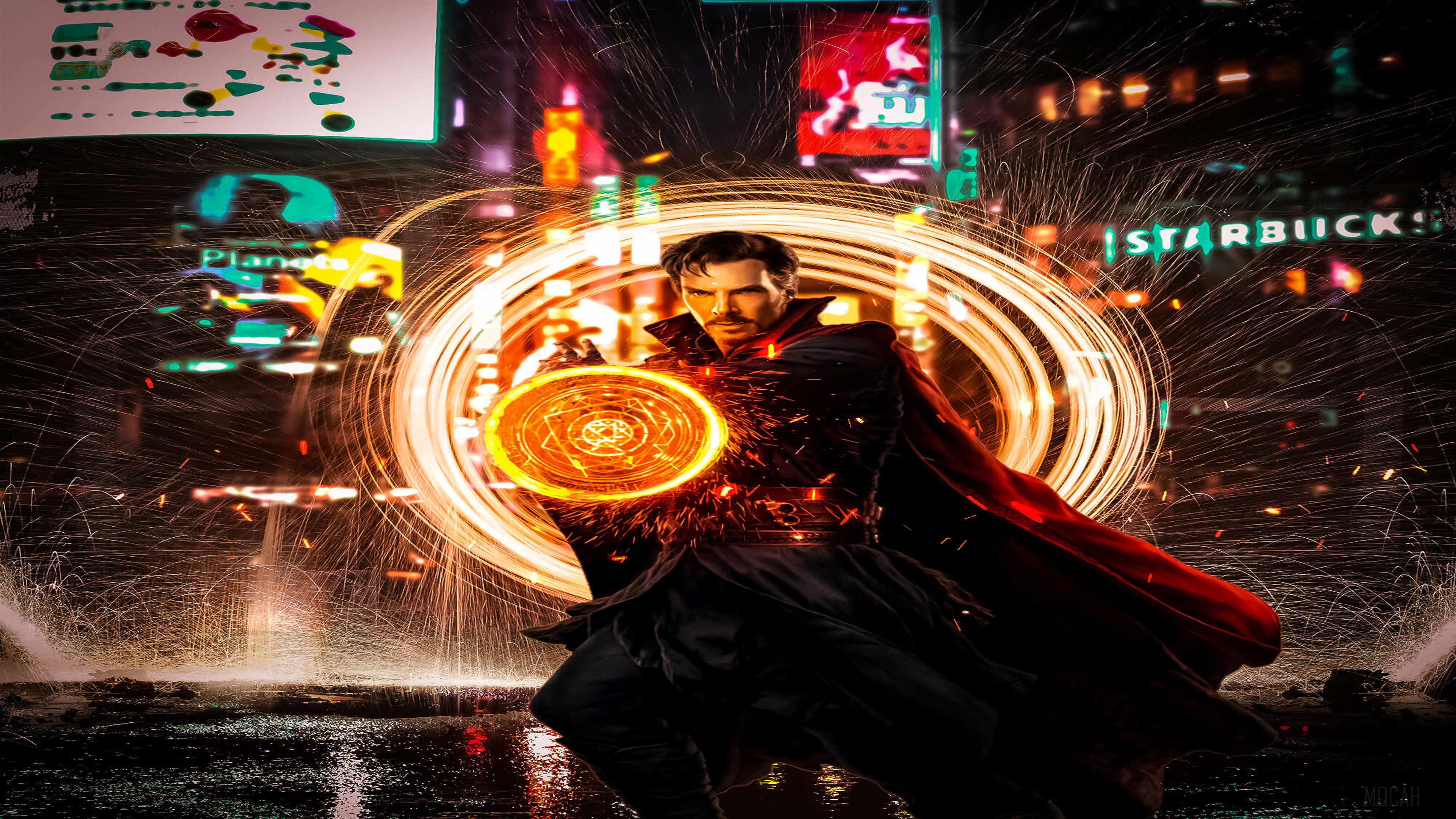 Doctor Strange Opening Portal Art HD Wallpaper