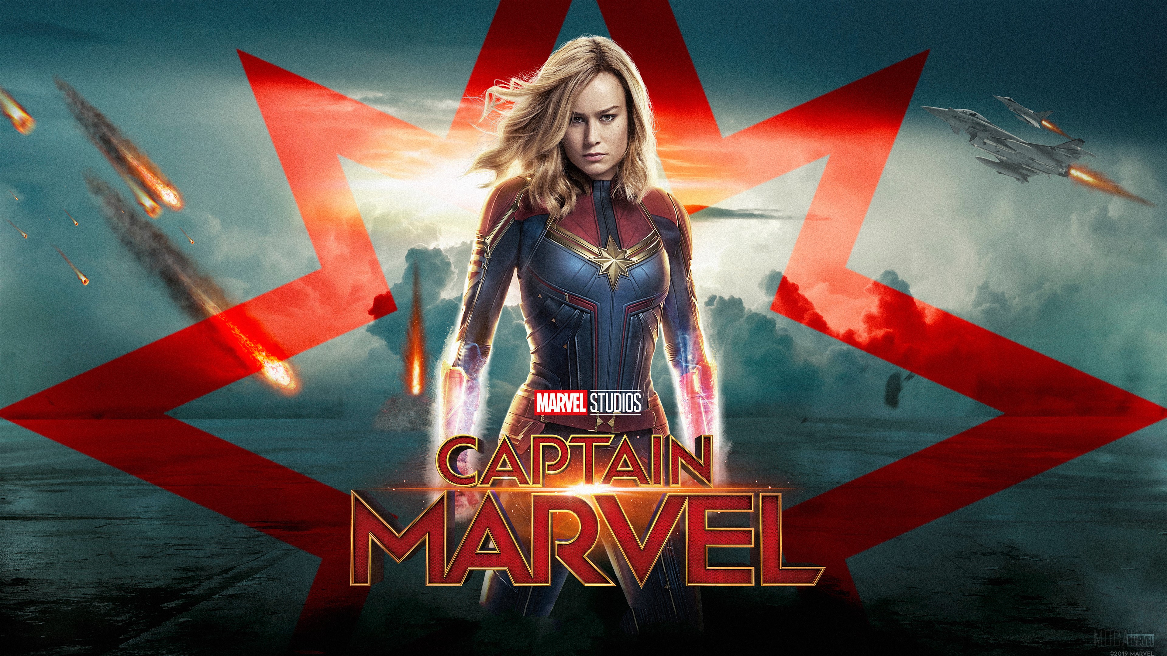 Captain Marvel 4K Poster HD Wallpaper