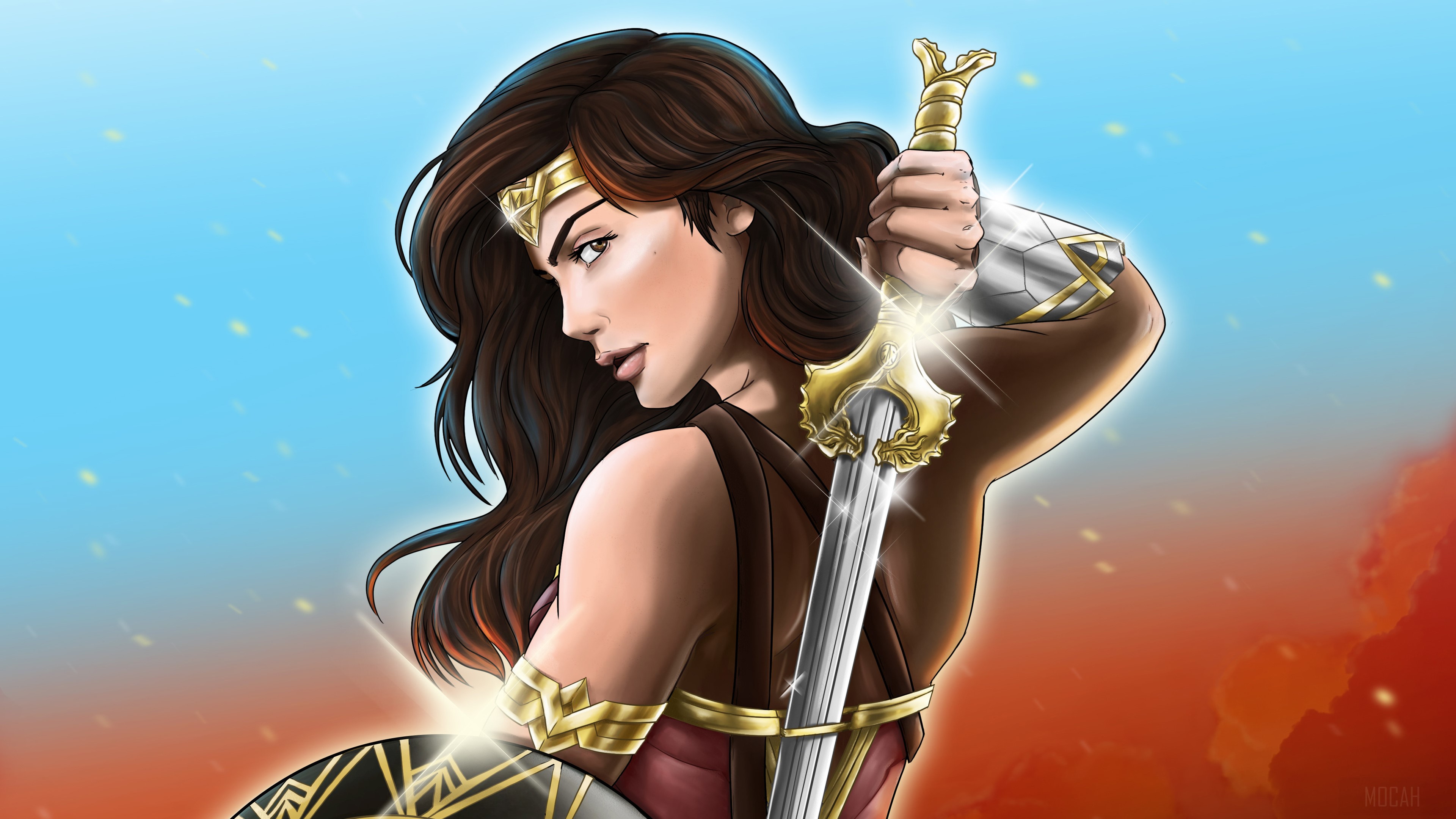 Wonder Woman with God Killer Sword 4K HD Wallpaper