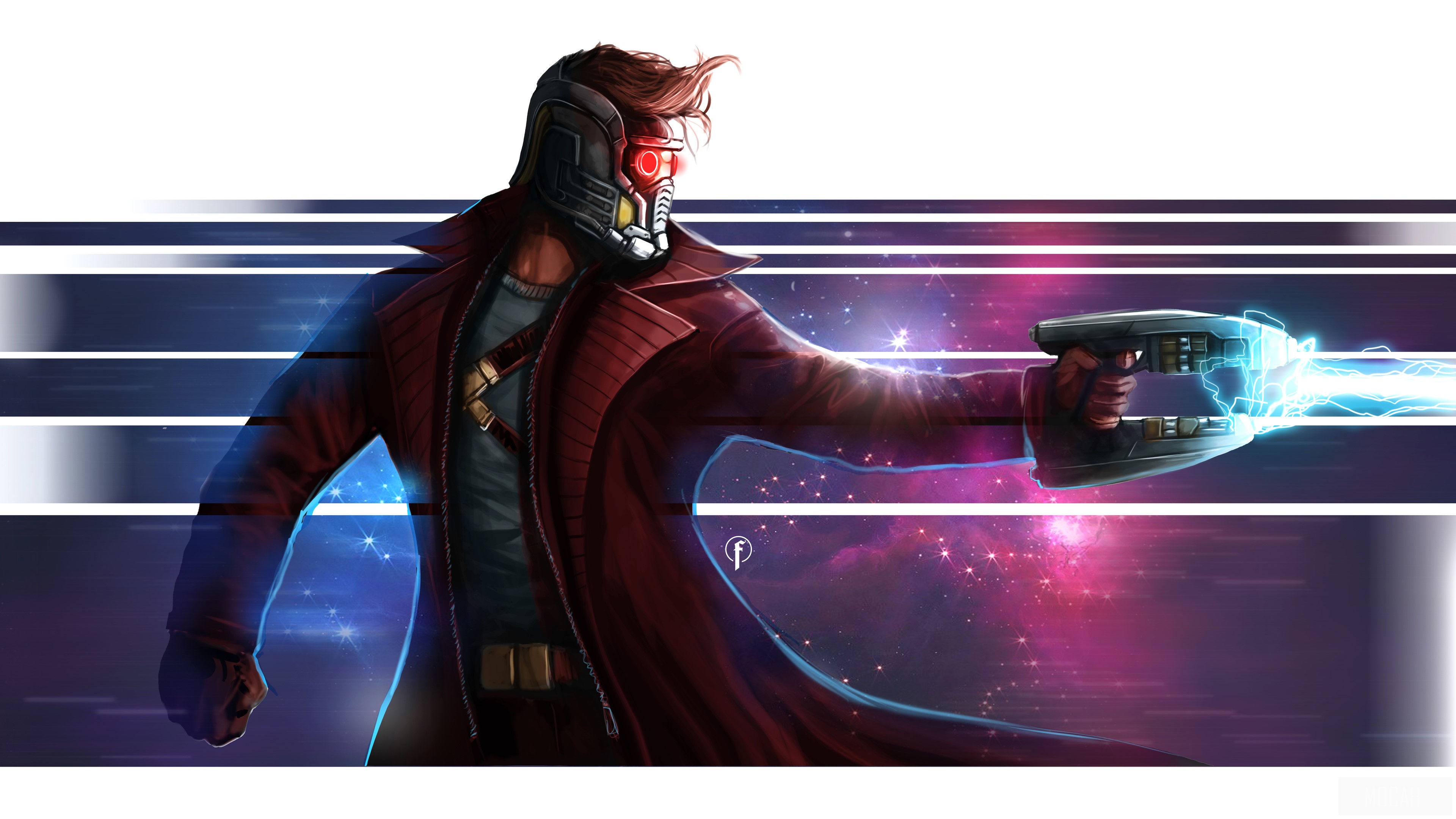 Star Lord from Guardians of the Galaxy Artwork 4K HD Wallpaper